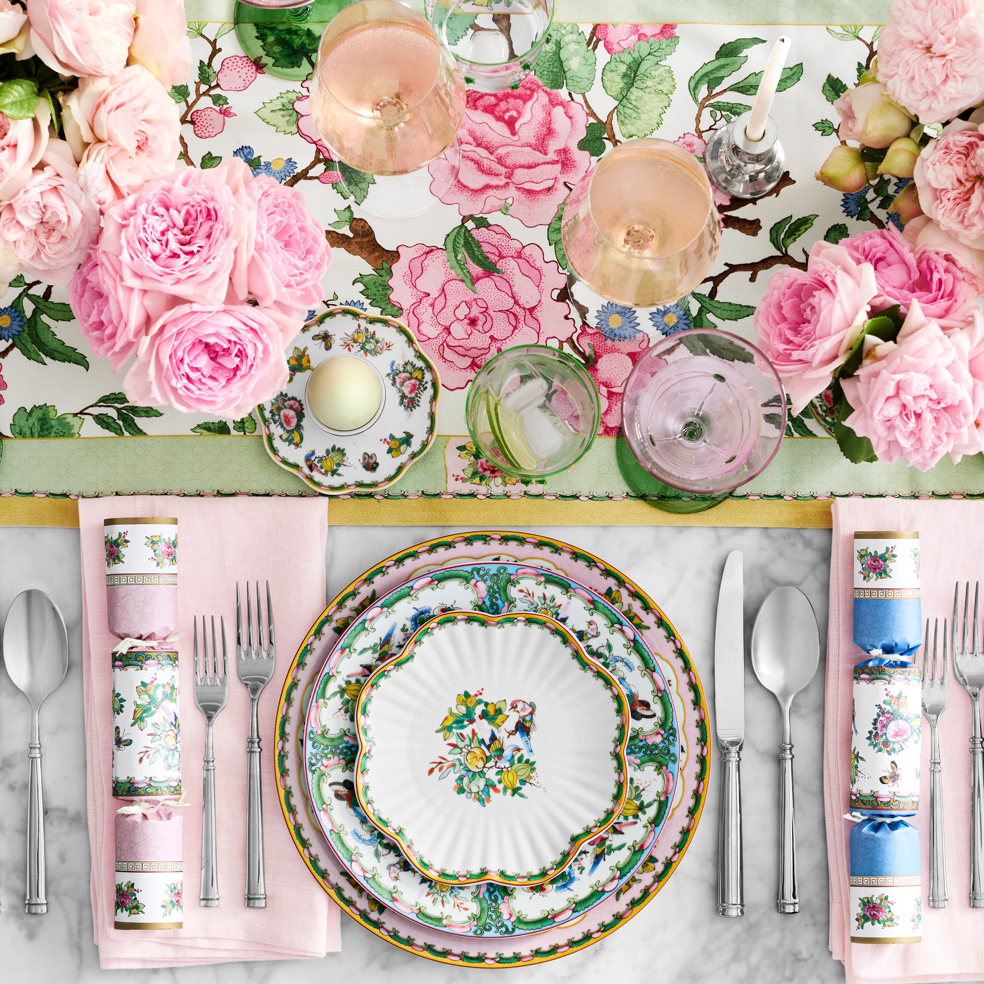 Canton Rose Floral Table Runner