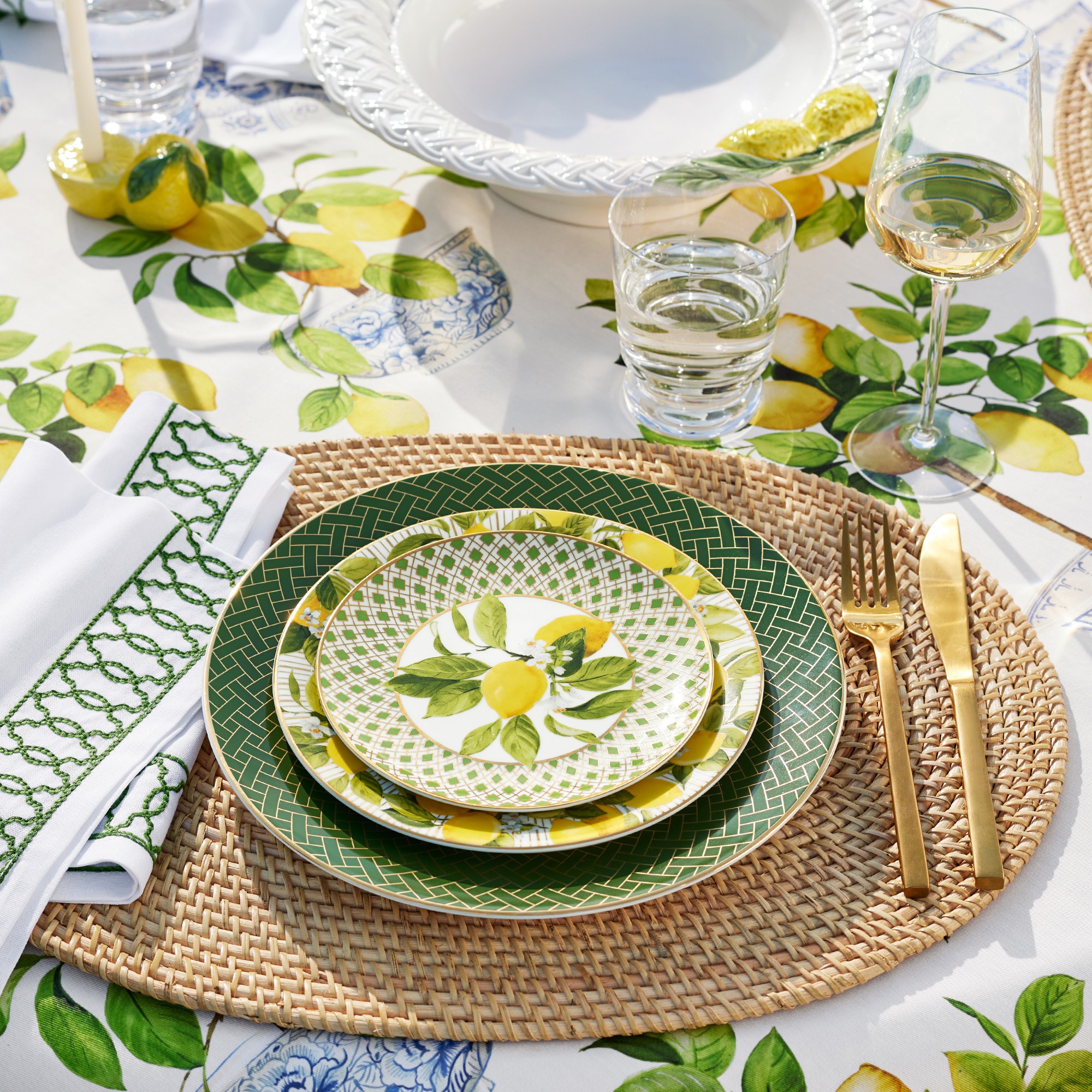 Limone Round Tablecloth