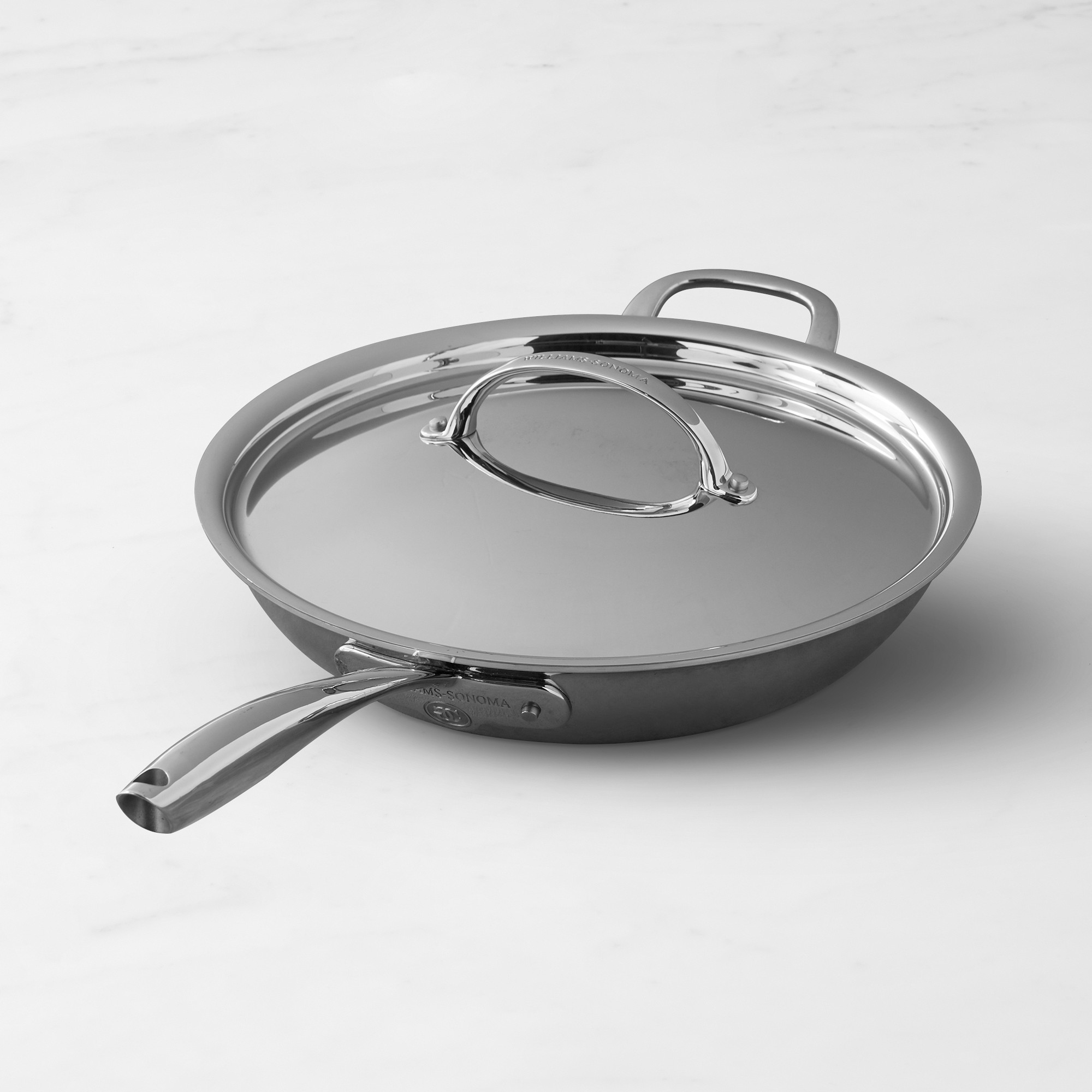 Williams Sonoma Signature Thermo-Clad™ Stainless-Steel Nonstick Covered Fry Pan