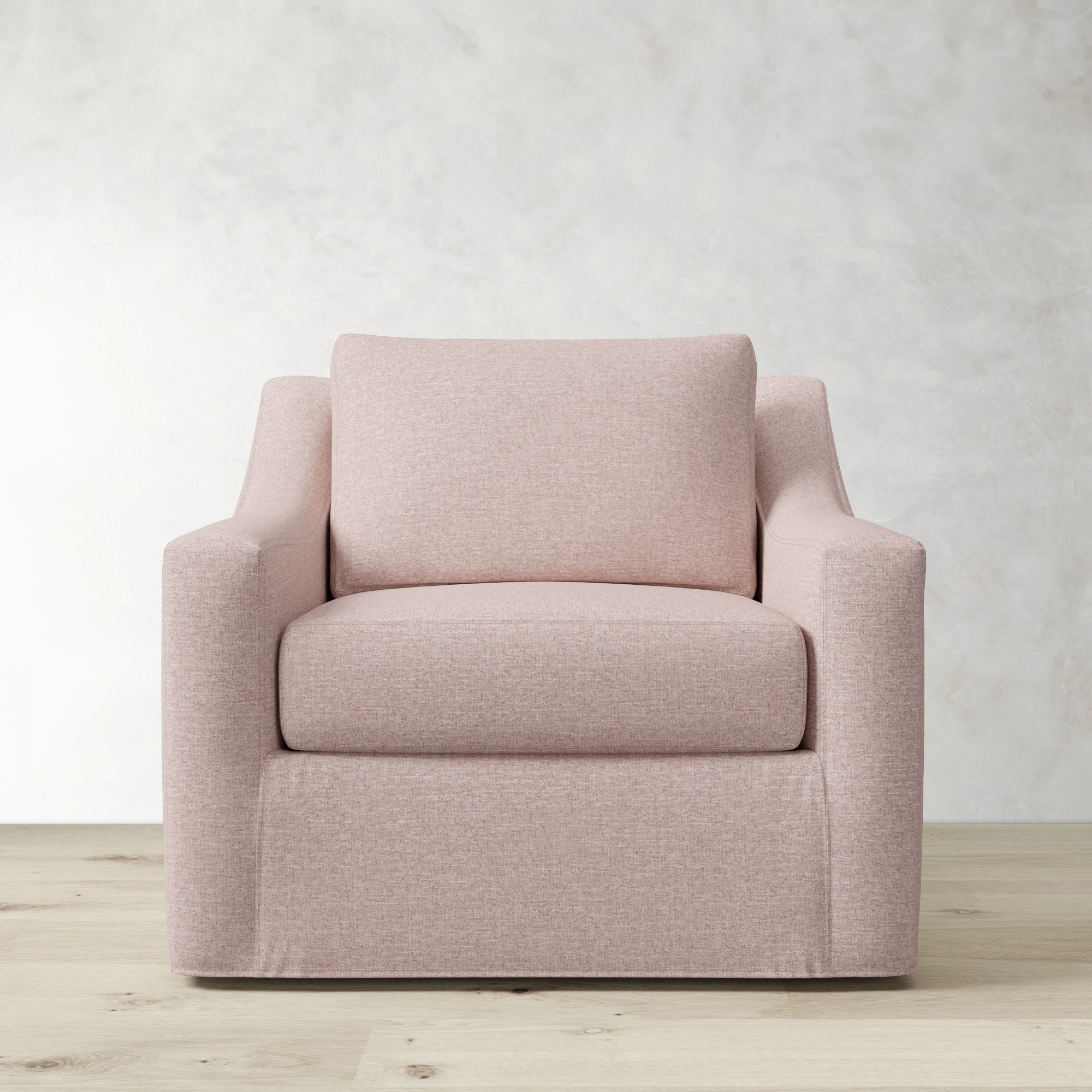 Ghent Slope Arm Slipcovered Swivel Chair