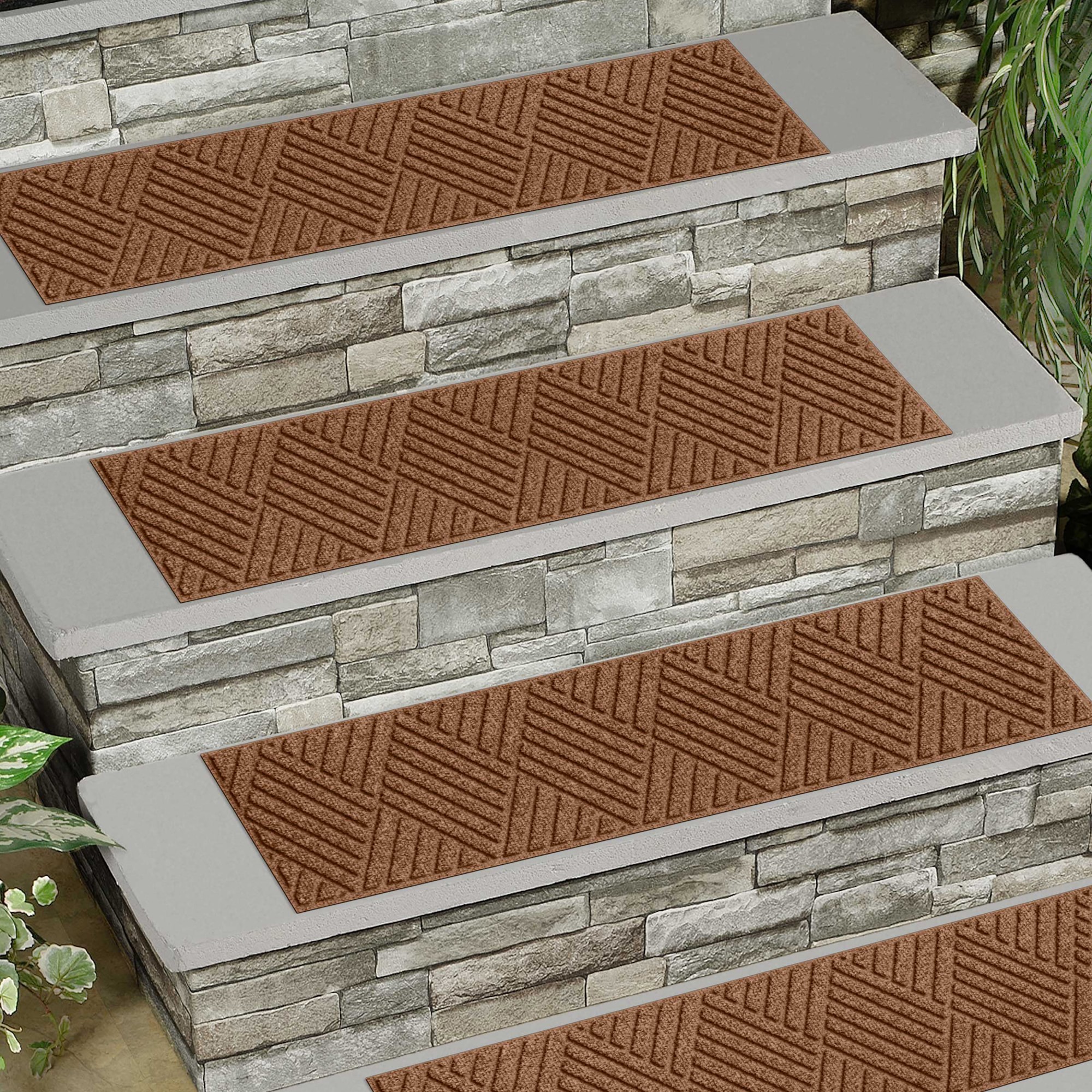 Waterhog Diamonds Commercial Grade Indoor/Outdoor Stair Treads, Set of 4