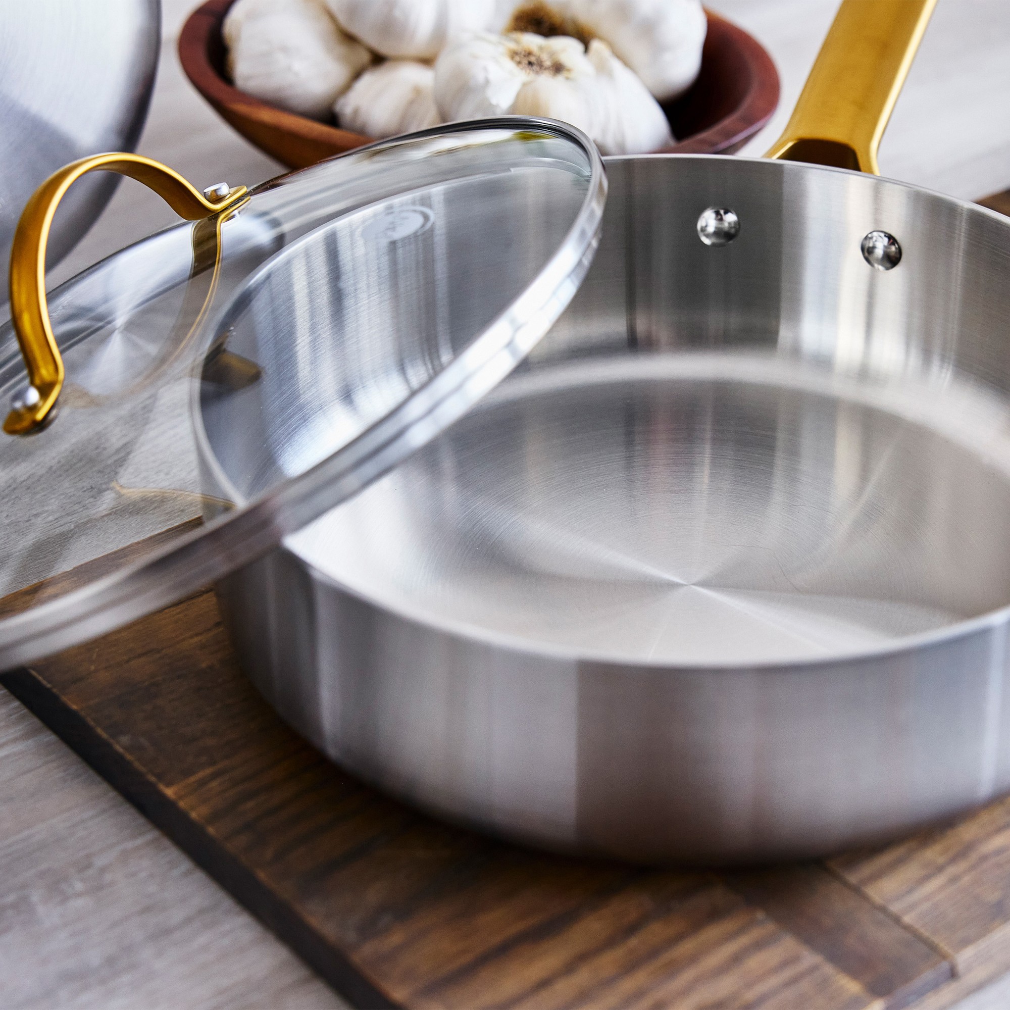 GreenPan™ Reserve Uncoated Stainless-Steel 10-Piece Cookware Set