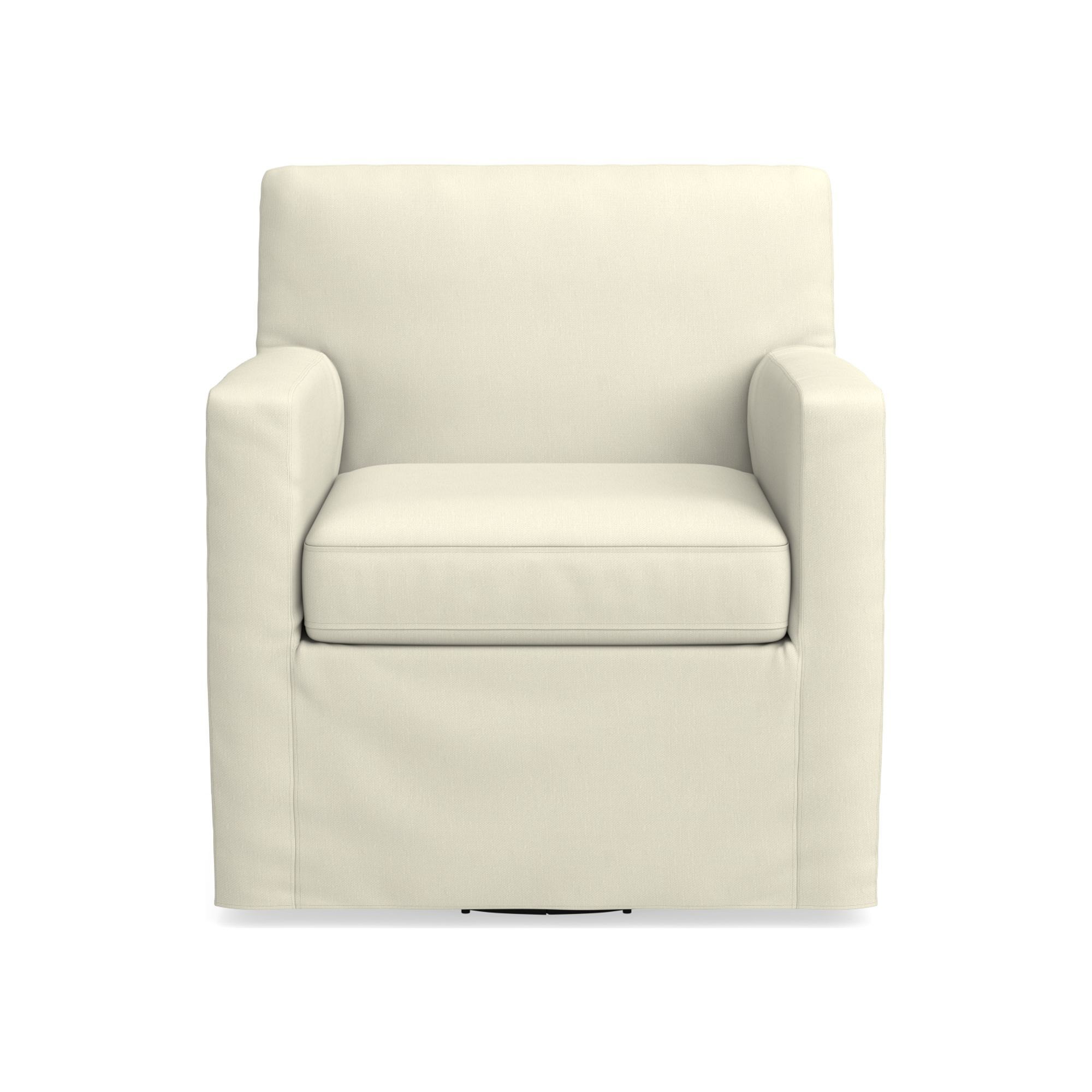 Brighton Slipcovered Swivel Armchair