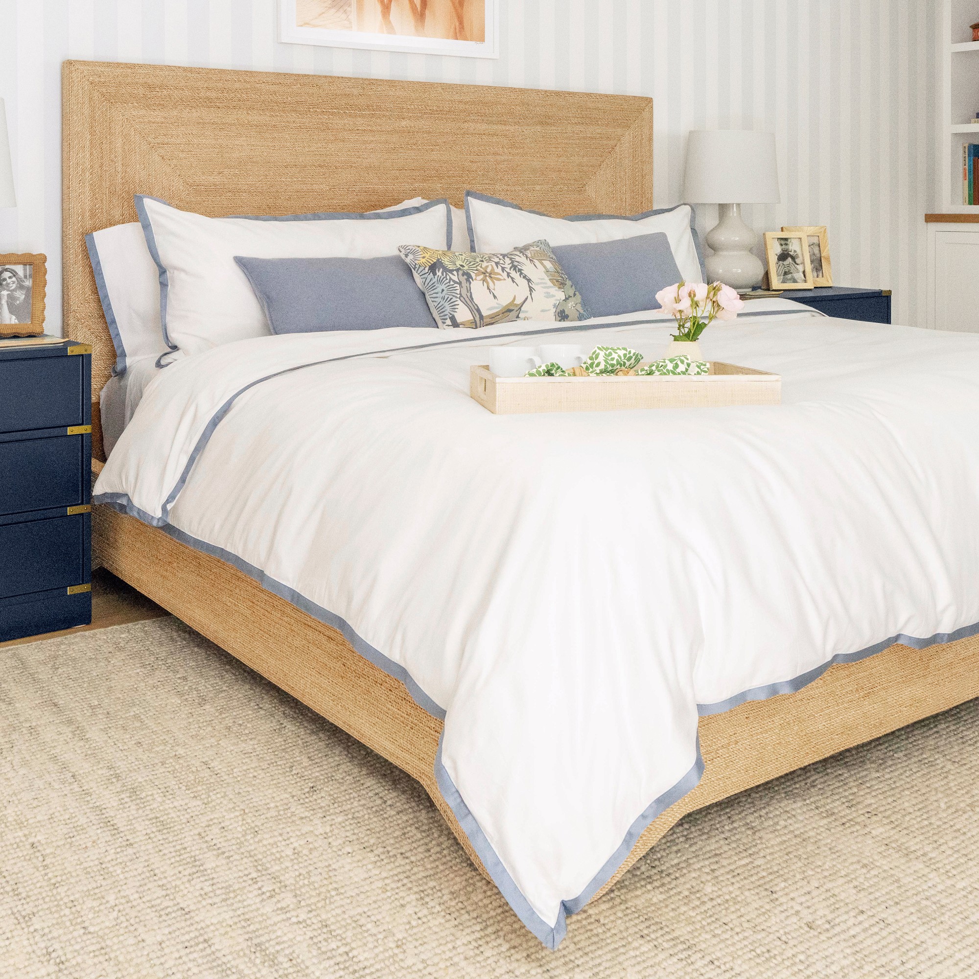 Chambers® Italian Border 300TC Sateen Duvet Cover & Shams