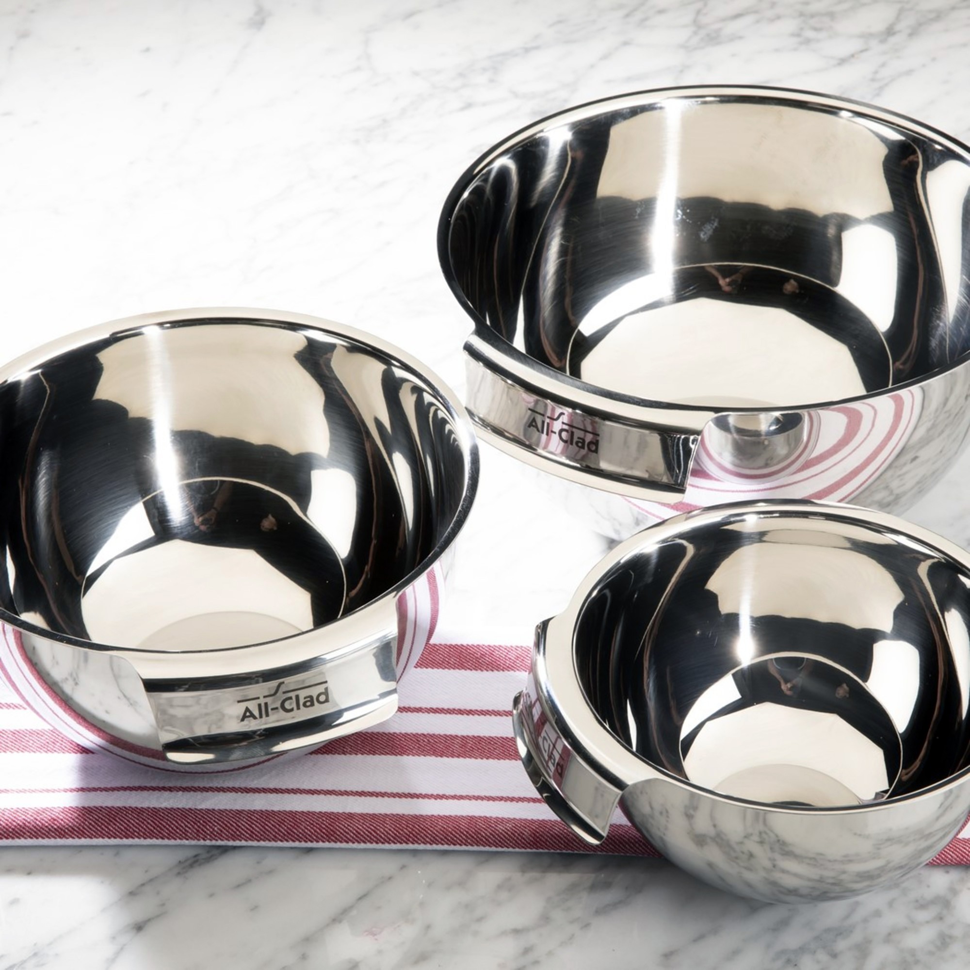 All-Clad Stainless-Steel 3-Piece Mixing Bowl Set