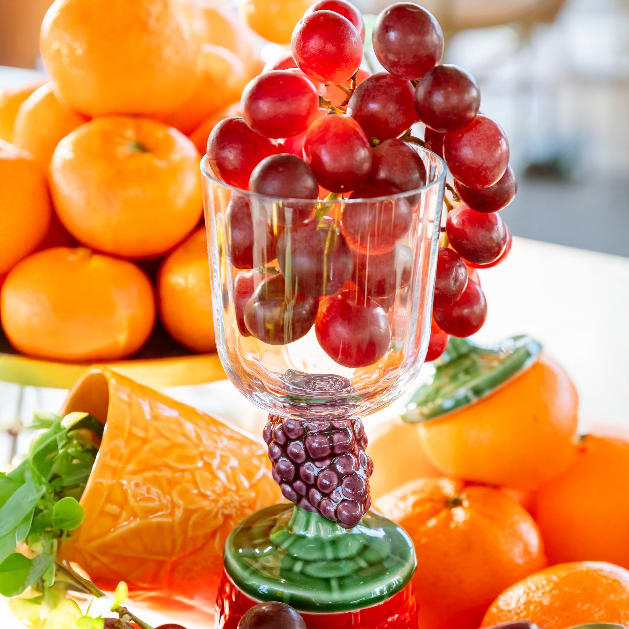 Bordallo Pinheiro Carmen Fruit Goblets, Set of 2