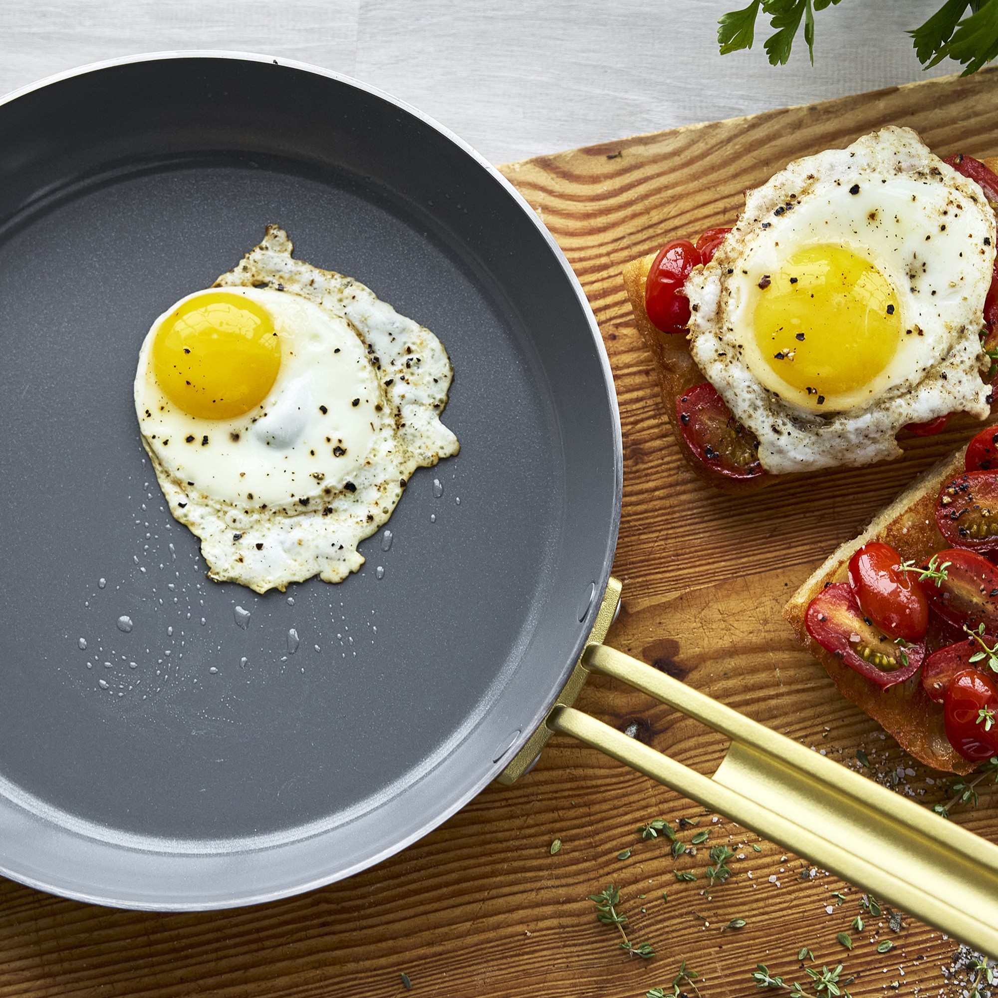 GreenPan™ Stanley Tucci™ Stainless-Steel Ceramic Nonstick Fry Pan Set of 2