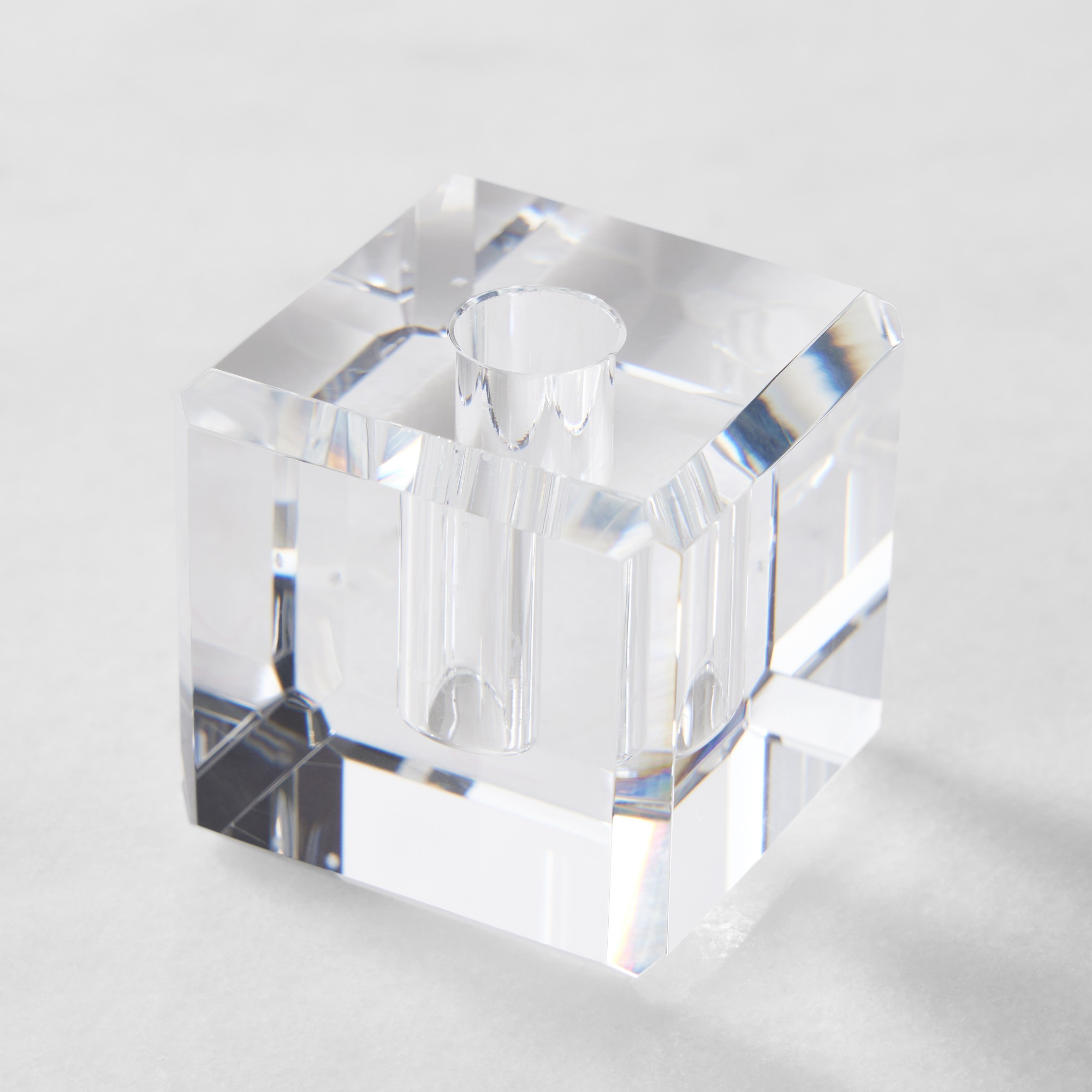 Crystal Tiny Taper Holders, Set of 2