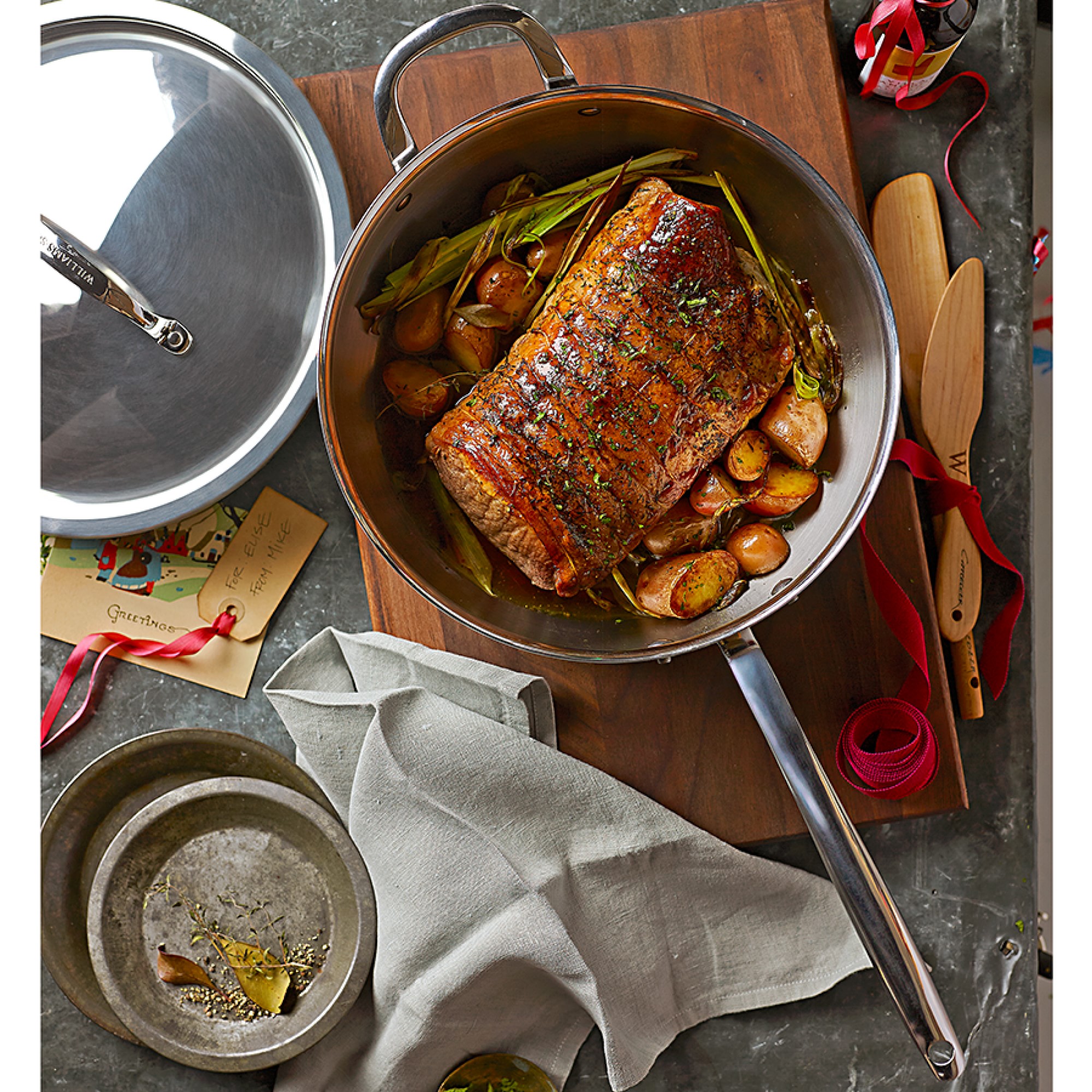 Williams Sonoma Signature Thermo-Clad™ Stainless-Steel Essential Pan, 5-Qt.