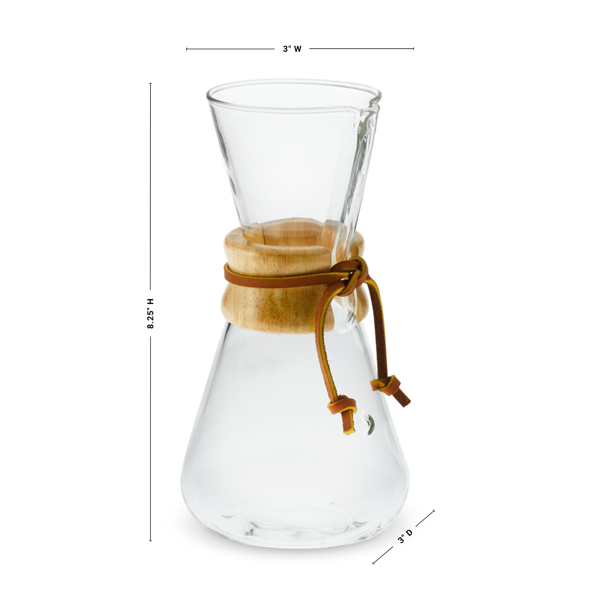 Chemex® Pour-Over Glass Coffee Maker with Wood Collar