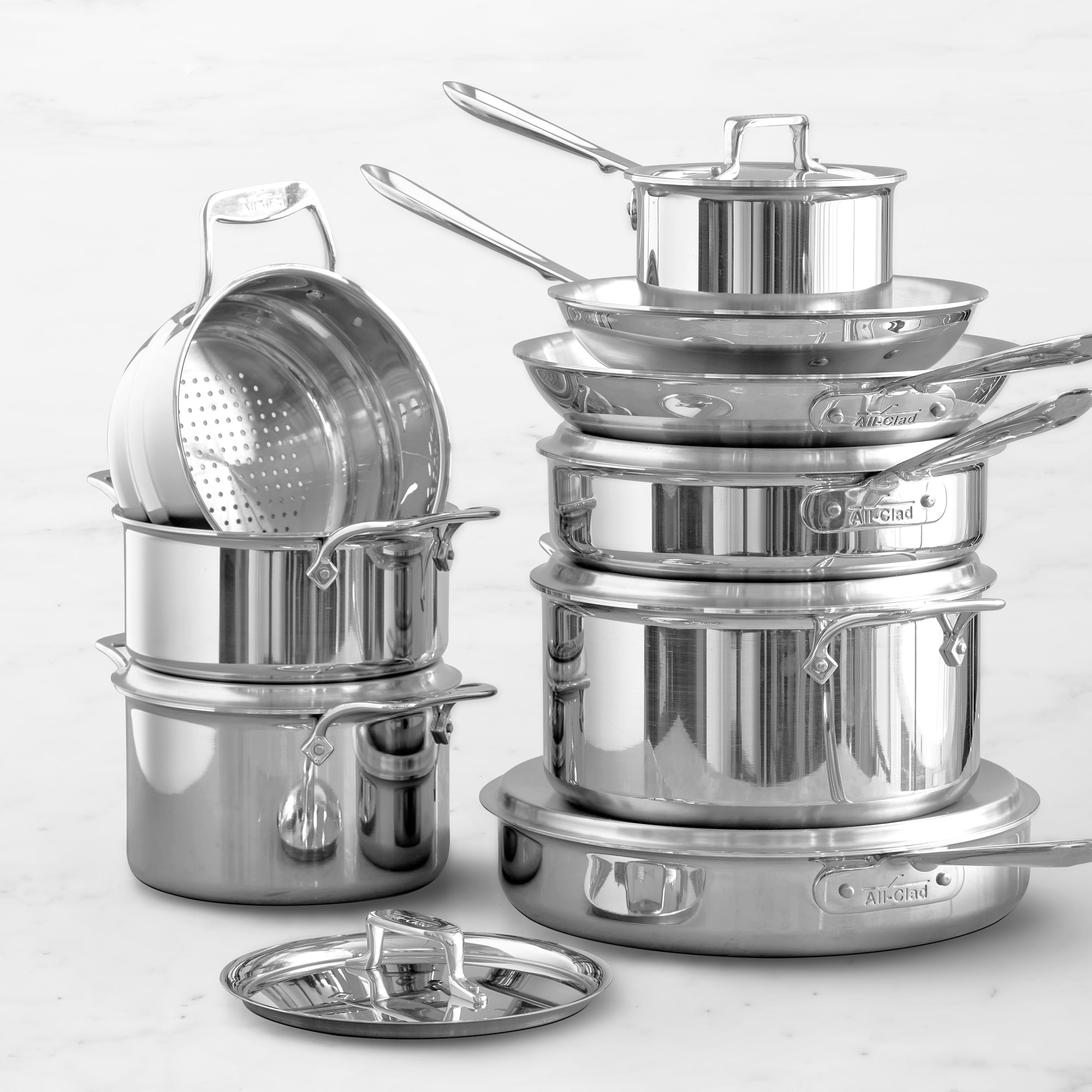 All-Clad D5® Stainless-Steel 15-Piece Cookware Set