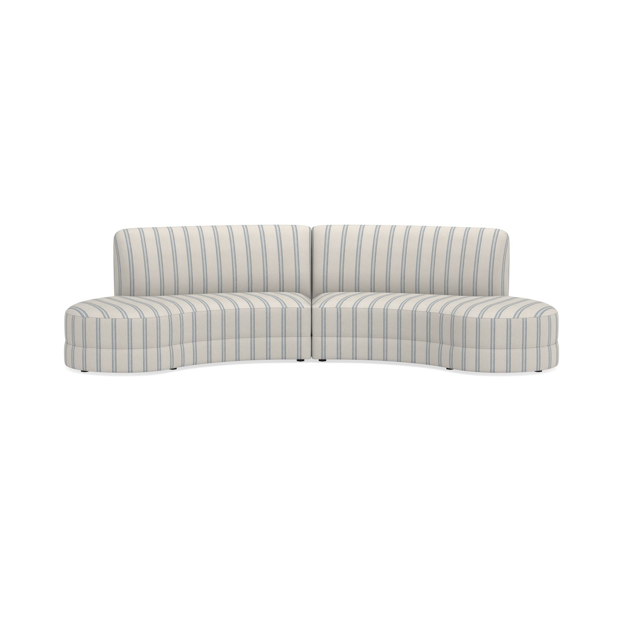 Capri 2-Piece Bumper Armless Sectional (132