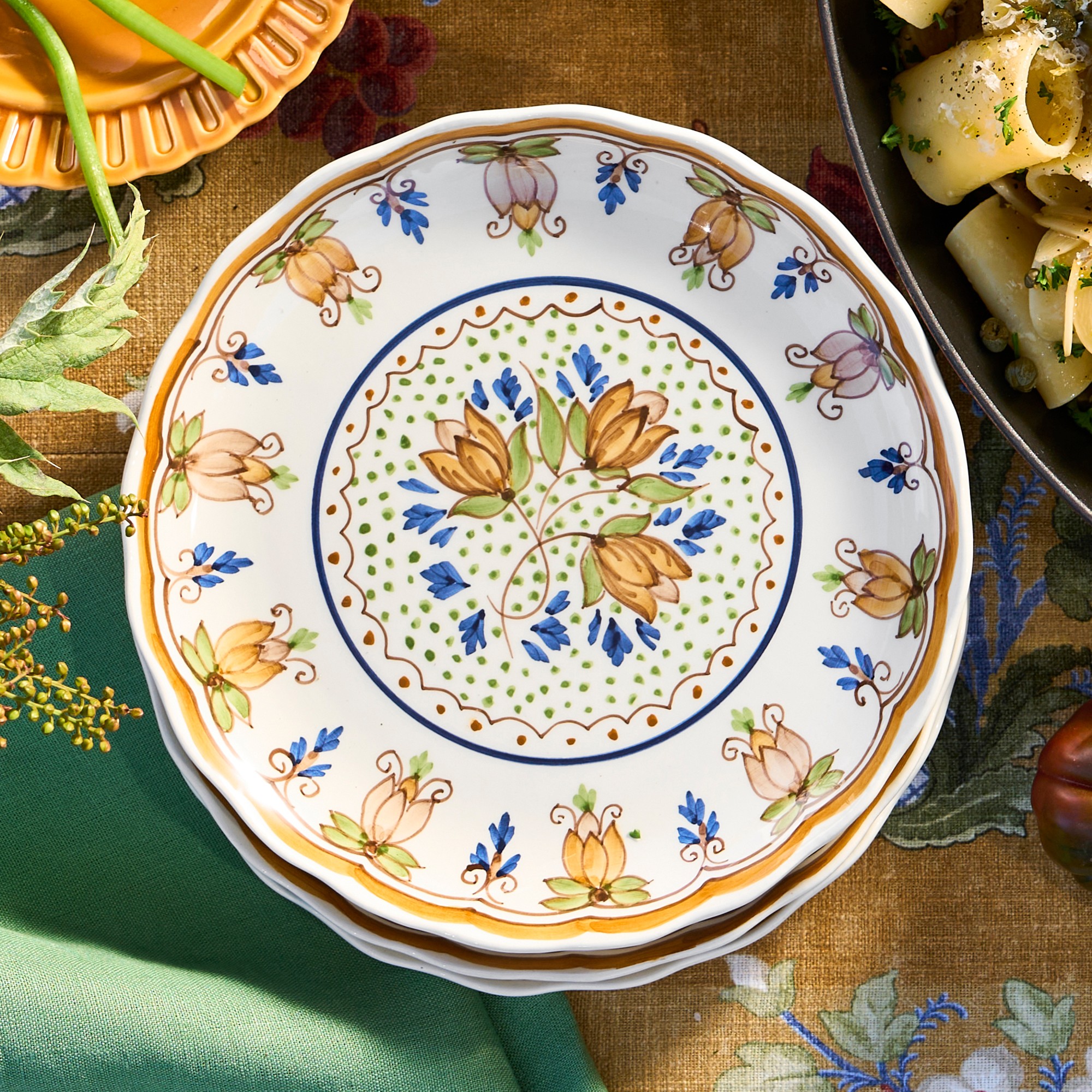 Floral Autumnal Salad Plate