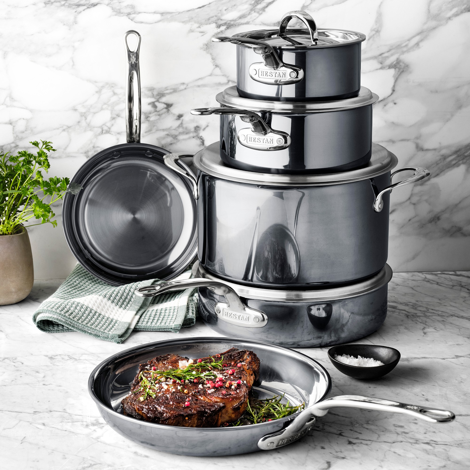 Hestan Nanobond ® Titanium Stainless-Steel 27-Piece Cookware Set