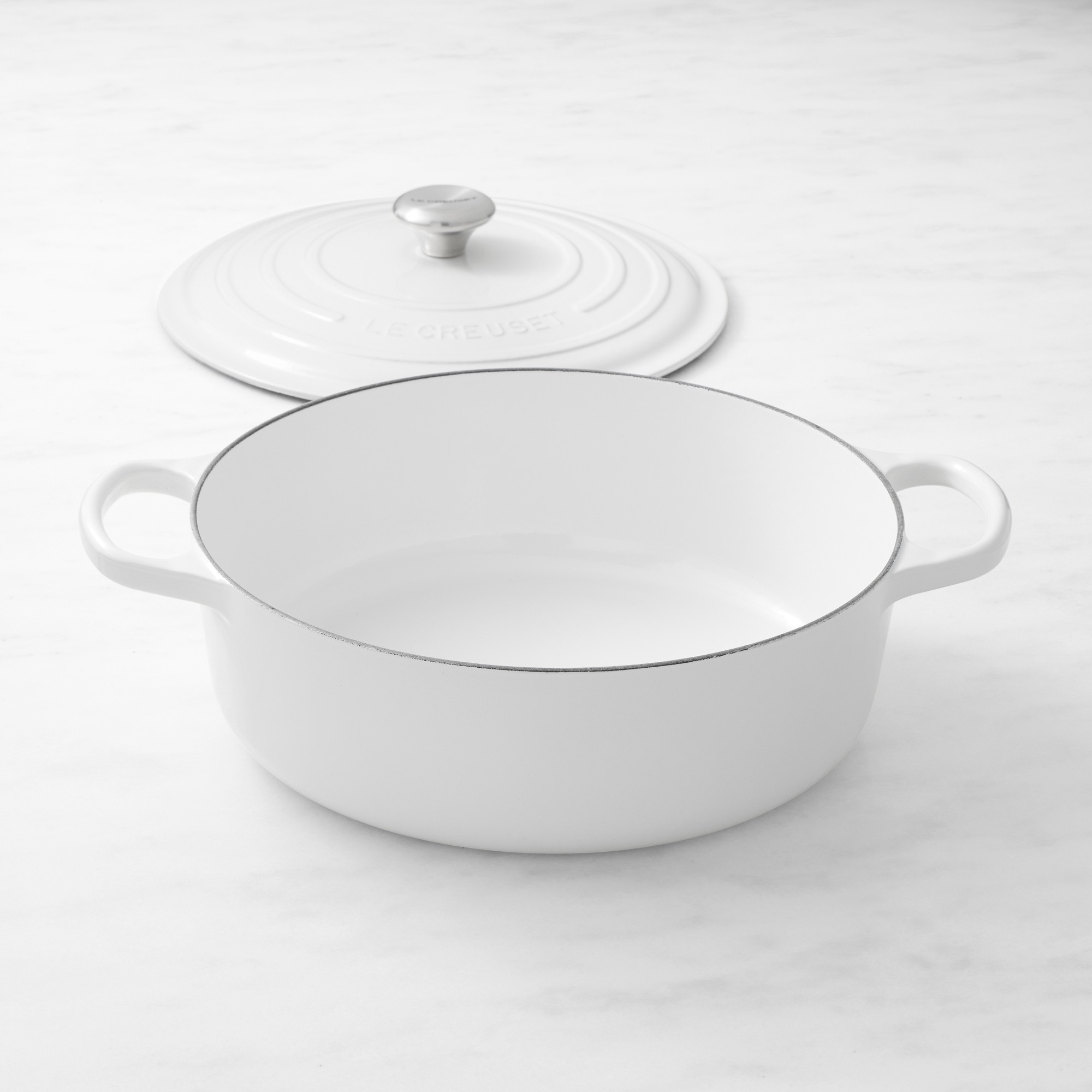 Le Creuset Signature Enameled Cast Iron Round Wide Dutch Oven, 6 3/4-Qt.