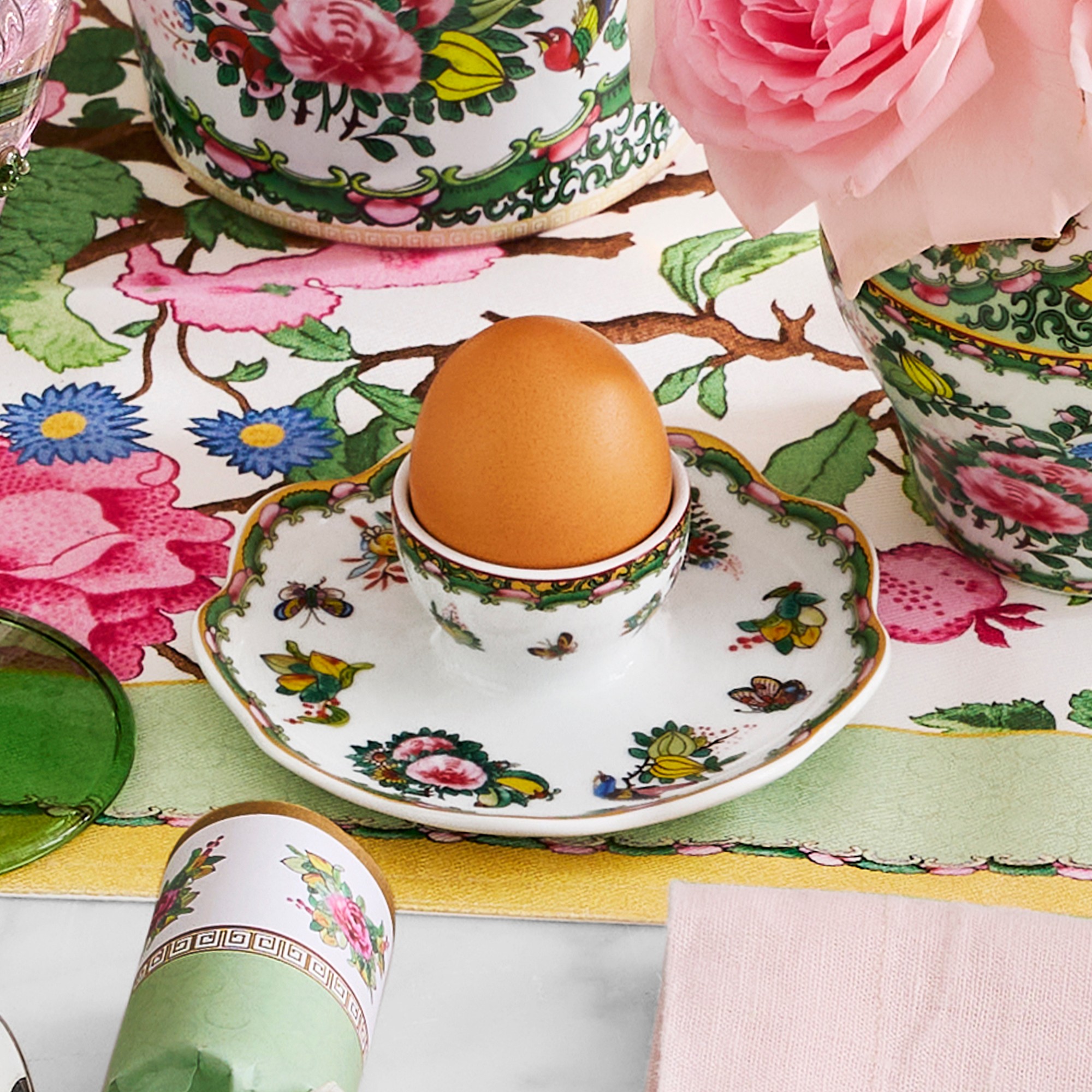 Canton Rose Floral Table Runner