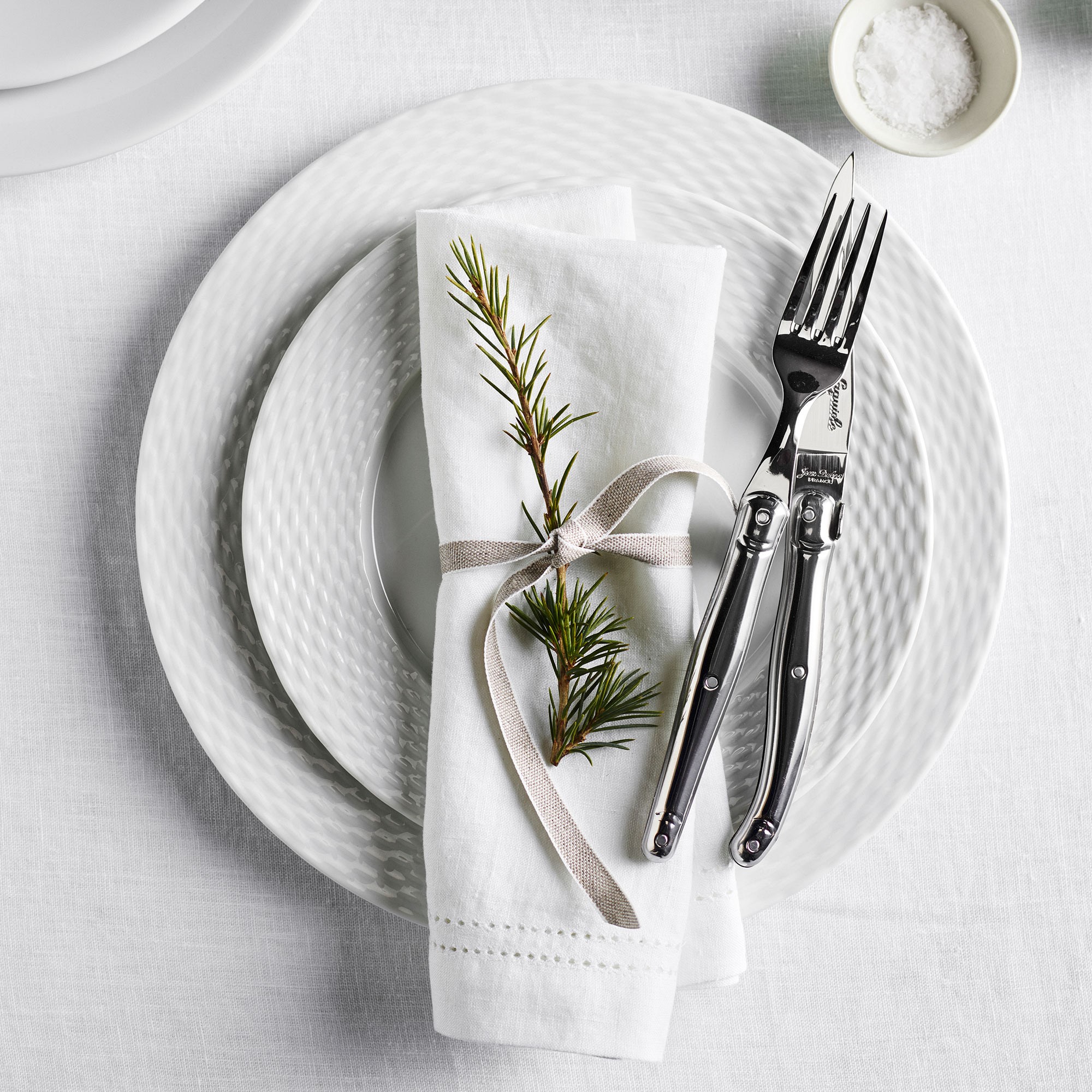 Pillivuyt Basketweave Porcelain Dinnerware Collection