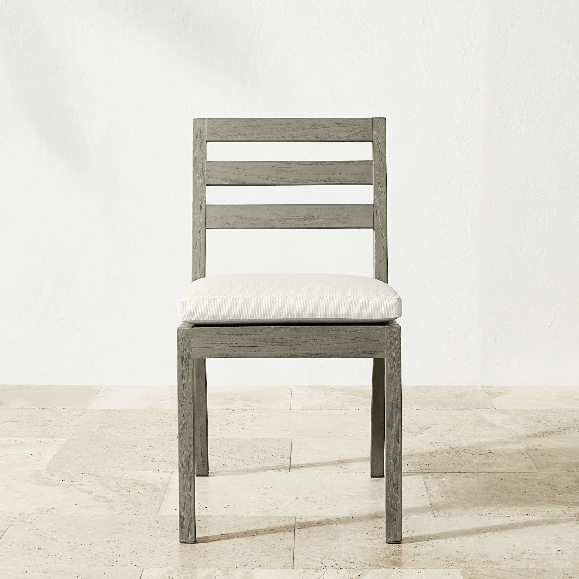 Ojai Outdoor Grey Teak Dining Side Chair
