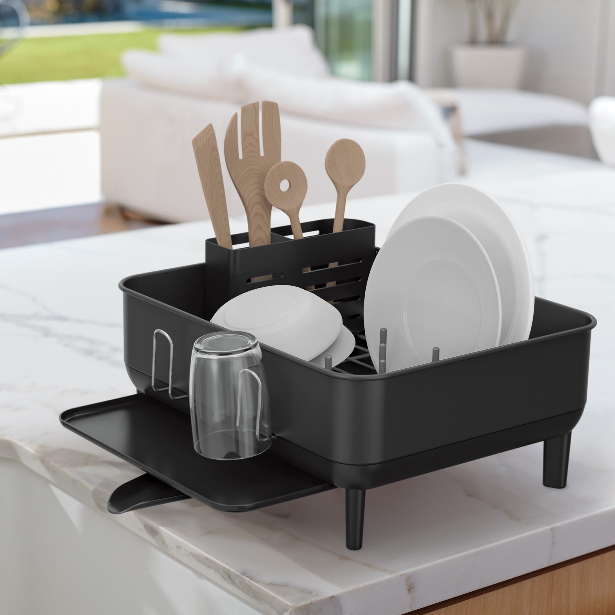 simplehuman™ Compact Kitchen Steel Frame Dishrack