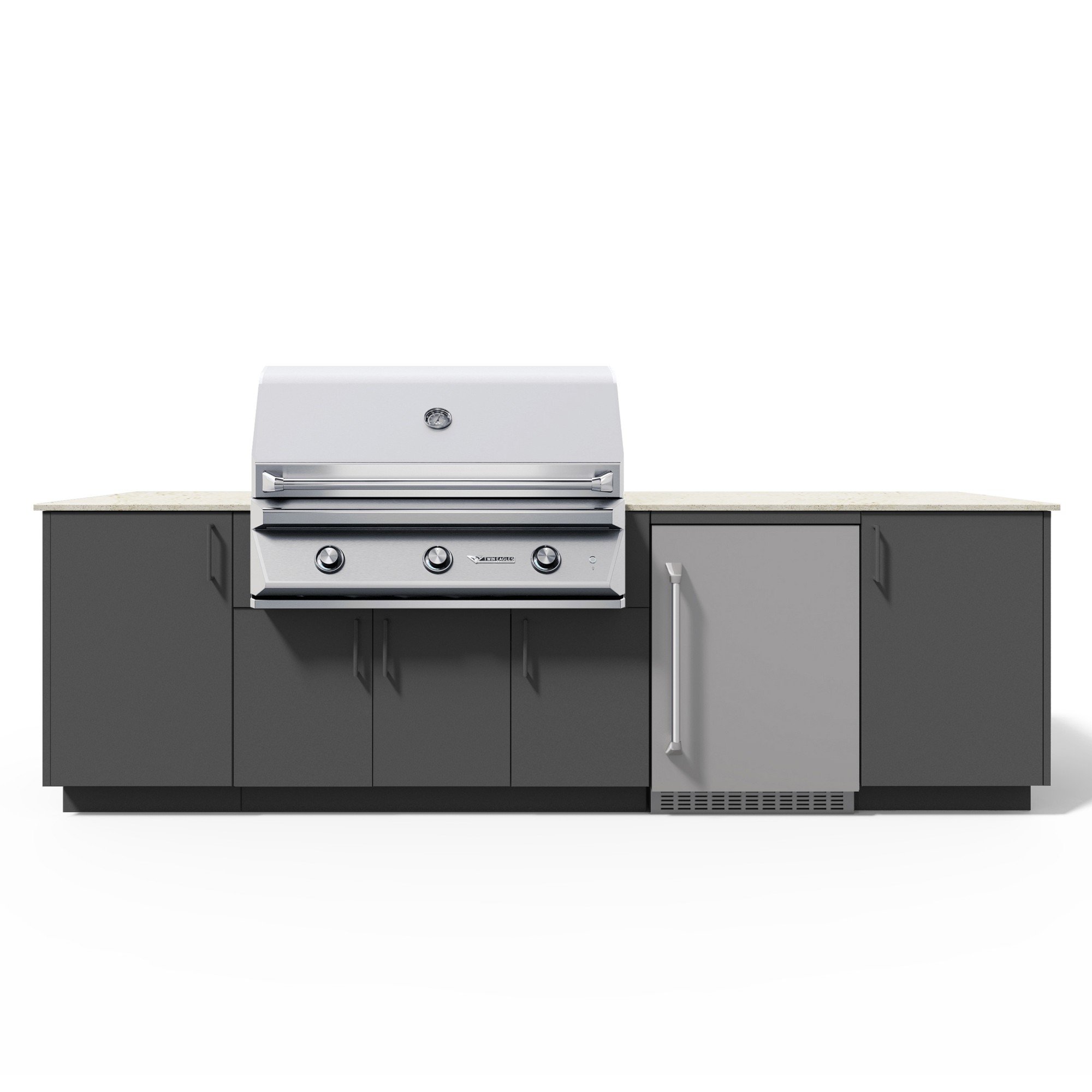 Urban Bonfire Outdoor Kitchen x Twin Eagles 42” Grill and Fridge