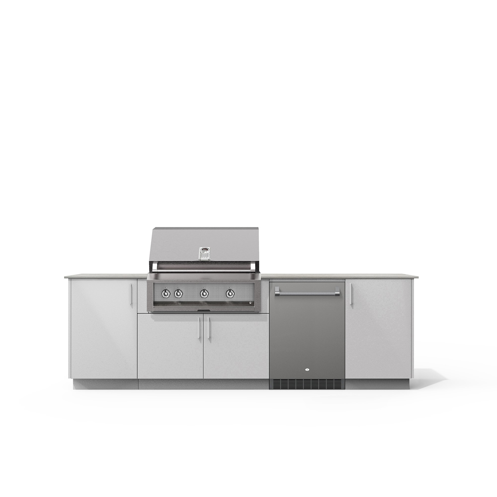 Urban Bonfire Outdoor Kitchen x Hestan 36” Grill and Fridge