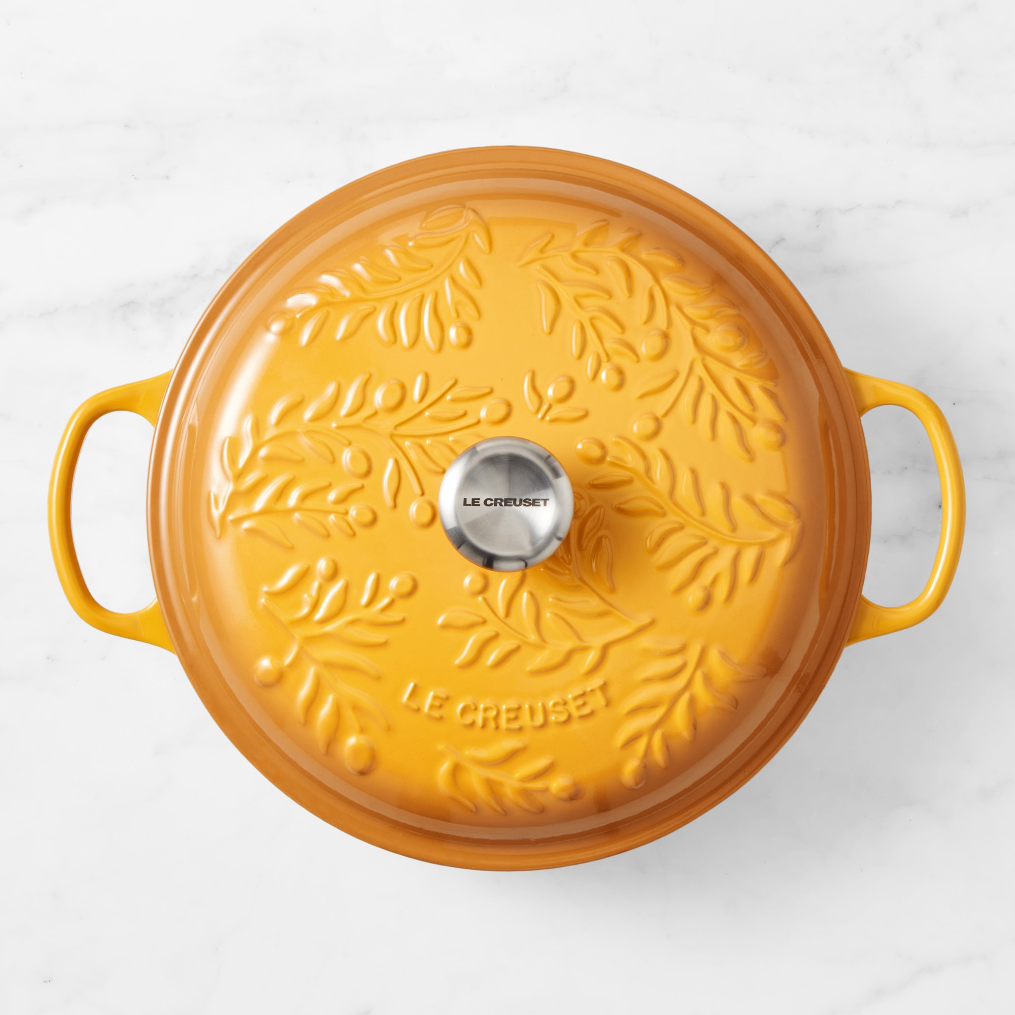 Le Creuset Enameled Cast Iron Olive Branch Braiser, 3 1/2-Qt.