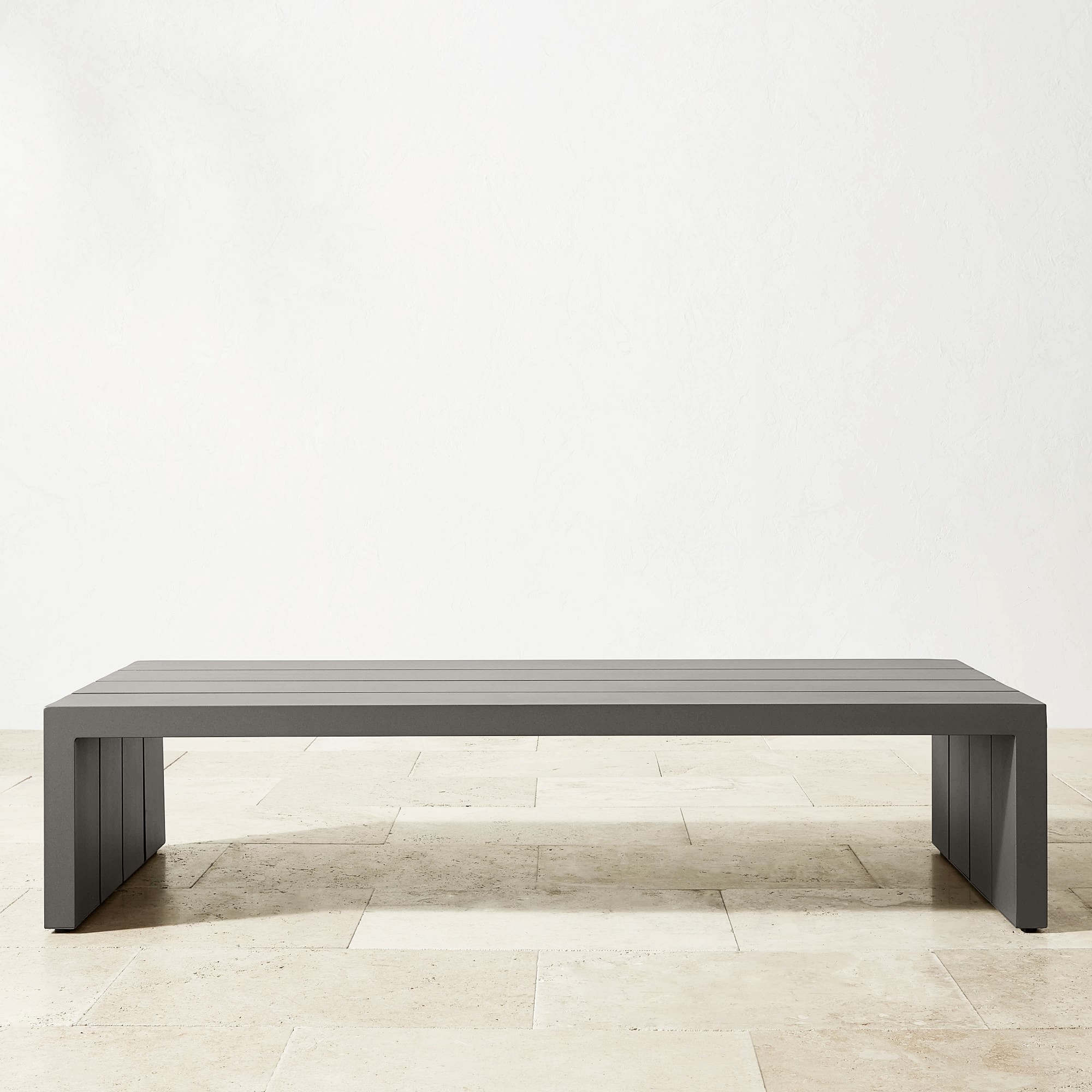 Larnaca Outdoor Slate Grey Metal Coffee Table (48