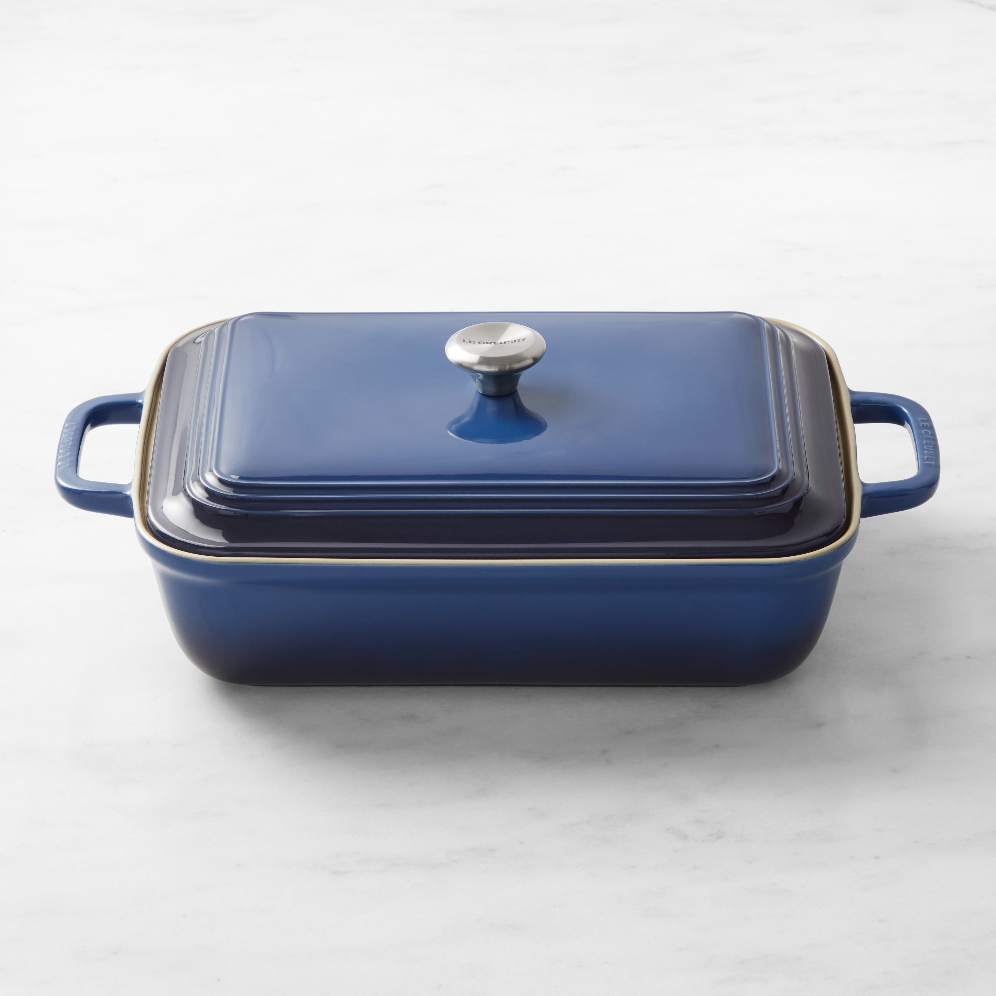Le Creuset San Francisco Stoneware Rectangular Covered Baker, 4-Qt.