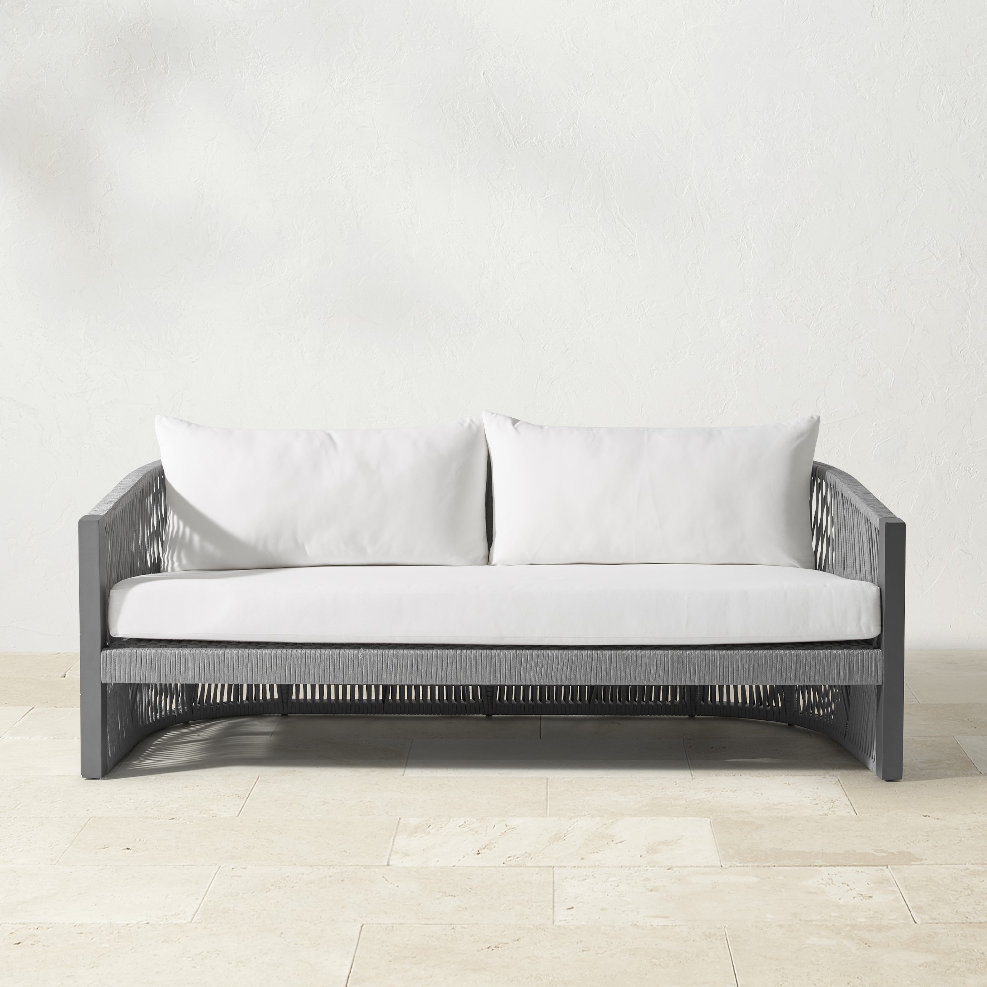 Pasadena Outdoor Metal and Rope Sofa (76