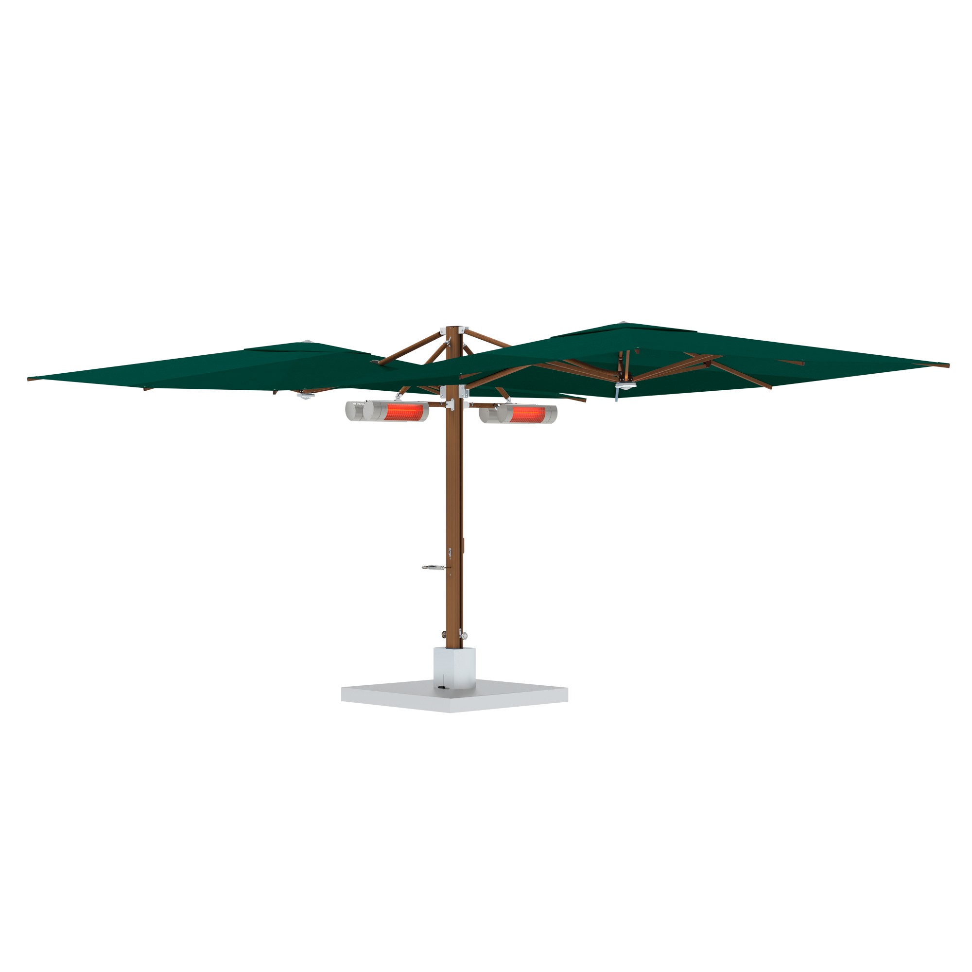 10' Sqaure Performance Dual Cantilever Umbrella