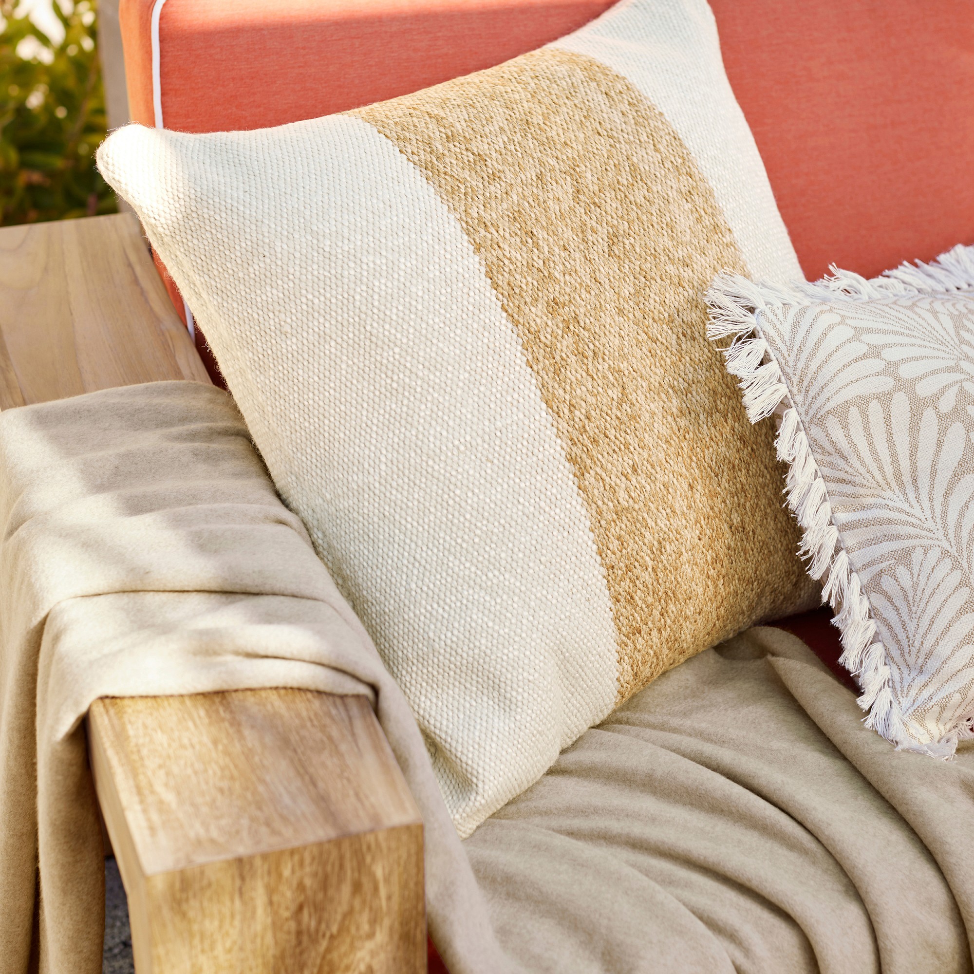 Center Stripe Outdoor Pillow Cover