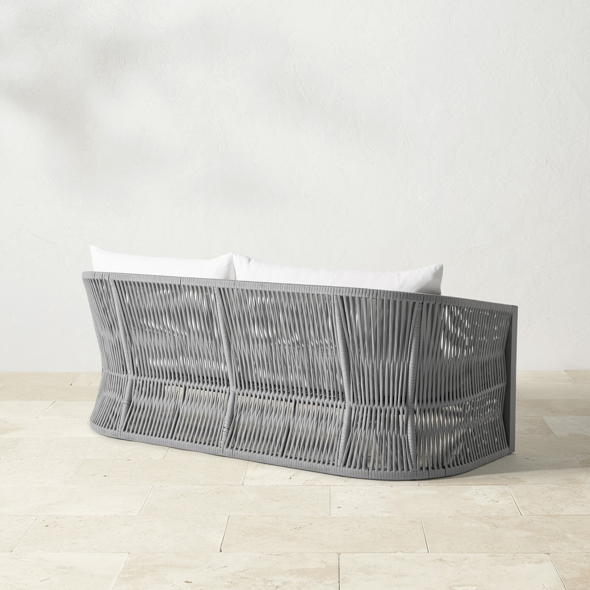 Pasadena Outdoor Metal and Rope Sofa (76