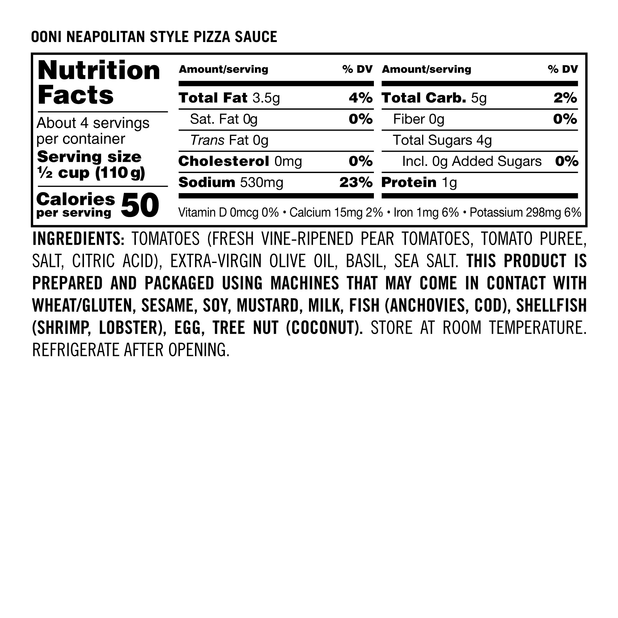 Ooni x Williams Sonoma Neapolitan Pizza Sauce