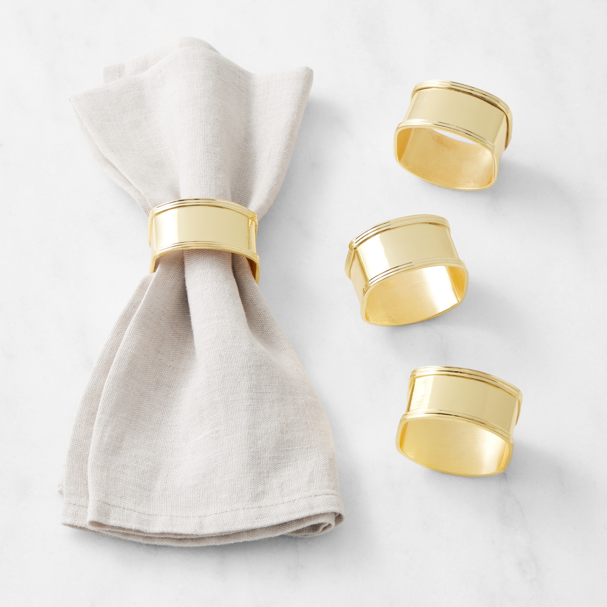 Heirloom Gold Napkin Rings, Set of 4