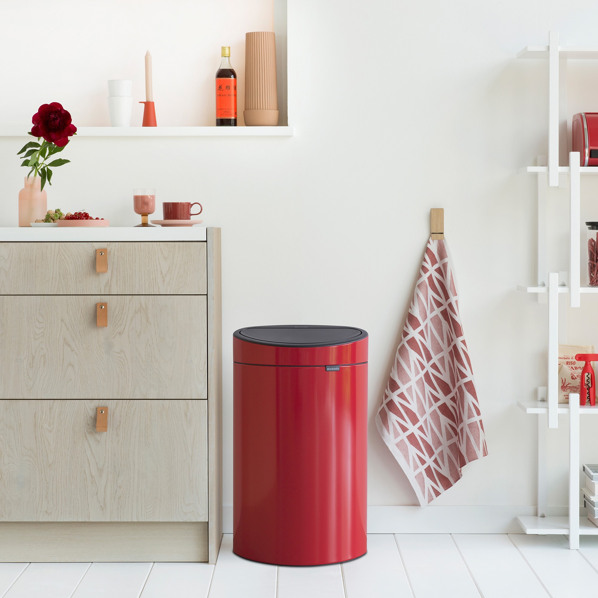 Brabantia Touch Top Trash Can, 10.6 Gallon