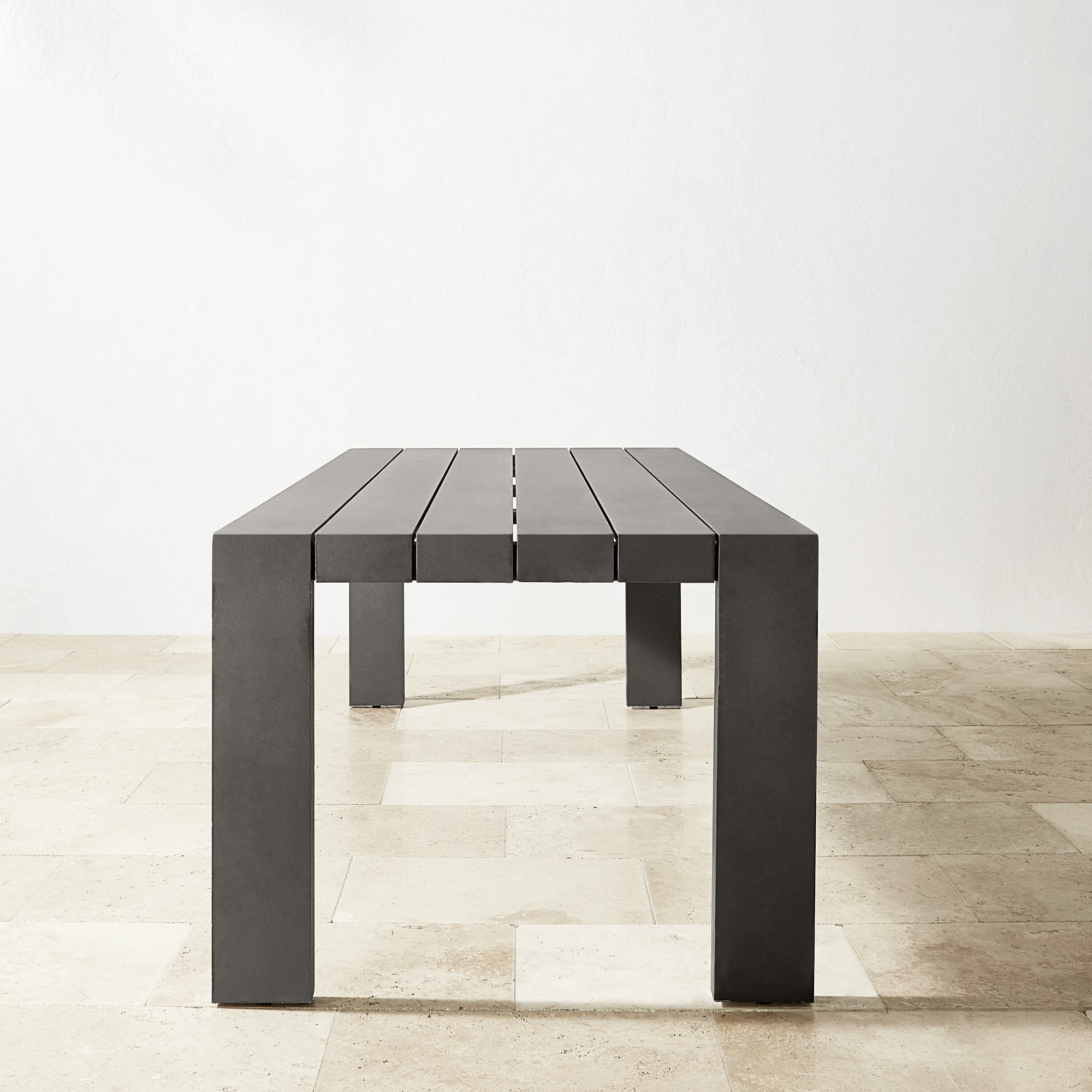 Larnaca Outdoor Slate Grey Metal Dining Table (94