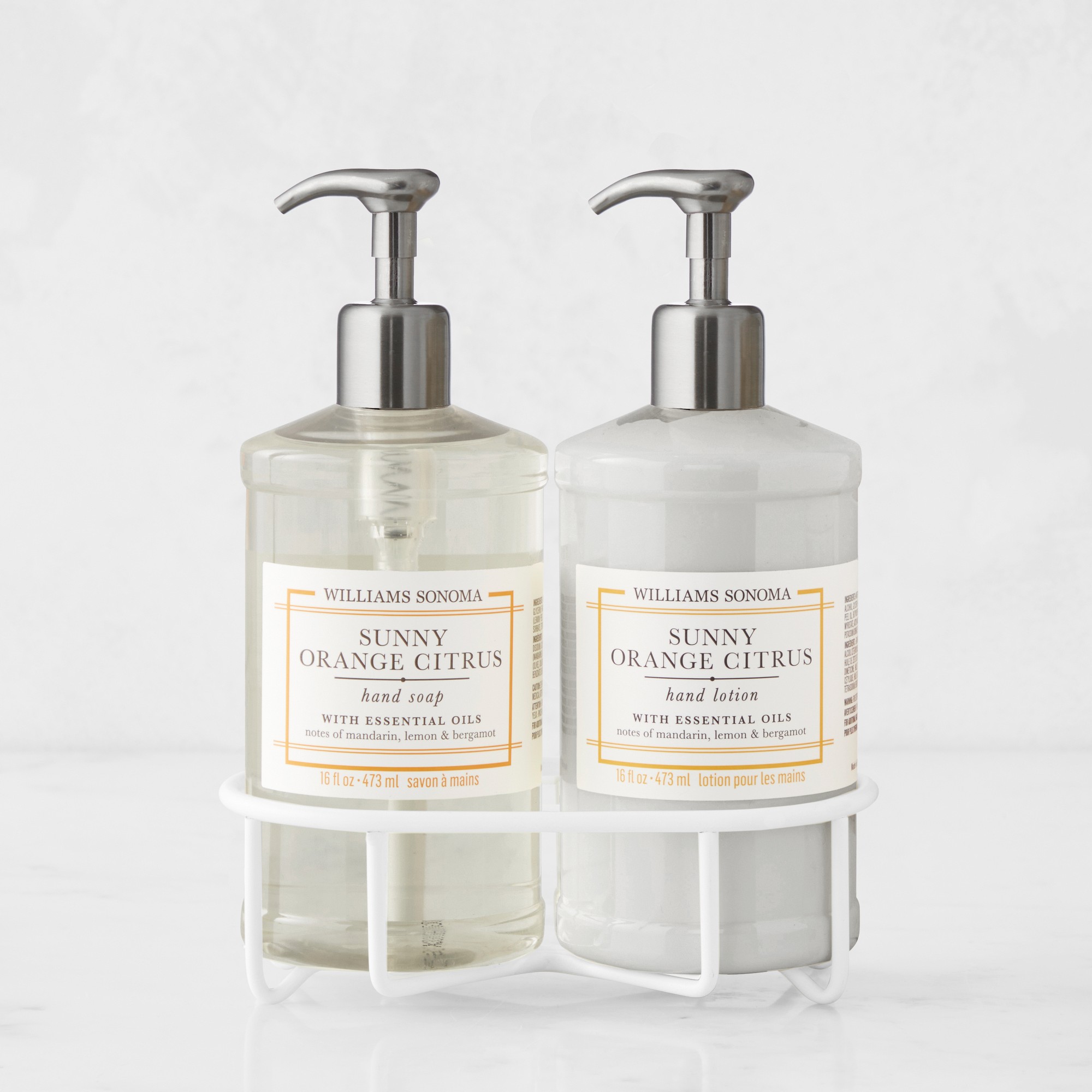 Williams Sonoma Sunny Orange Citrus Hand Soap & Lotion 3-Piece Set