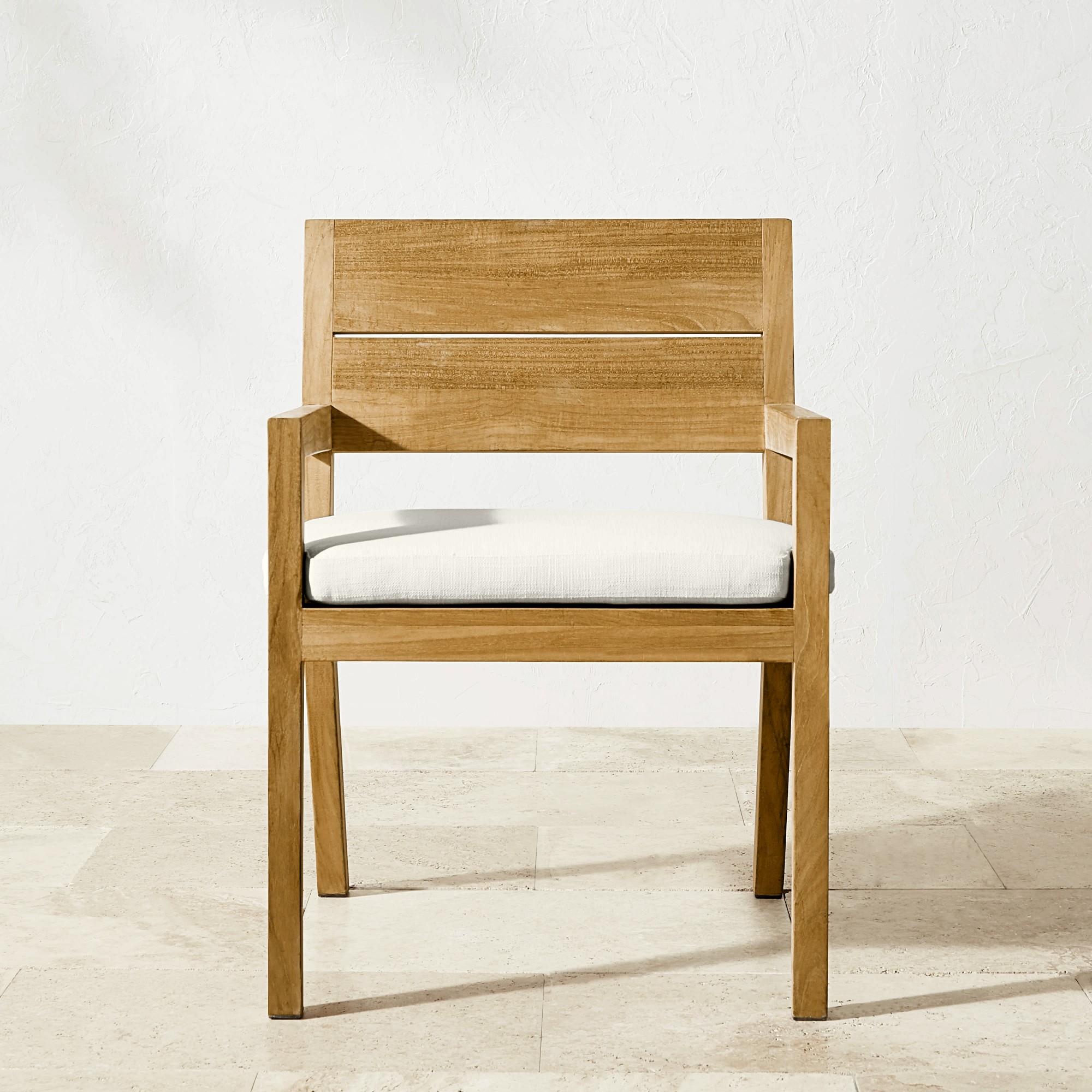 Larnaca Outdoor Natural Teak Dining Armchair
