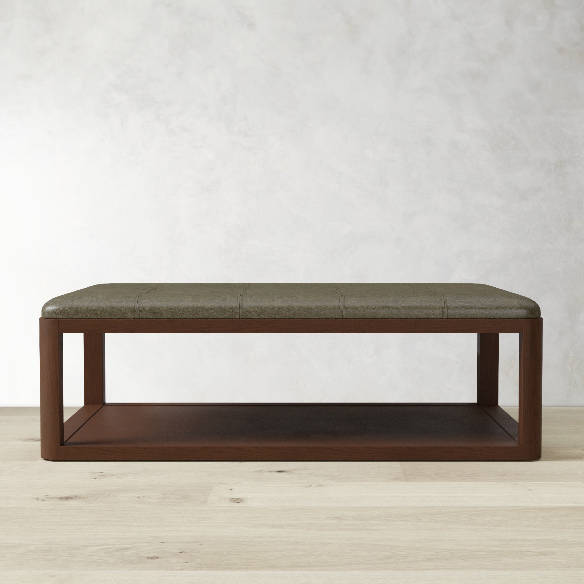 Porte Grid Tufted Rectangular Ottoman (48