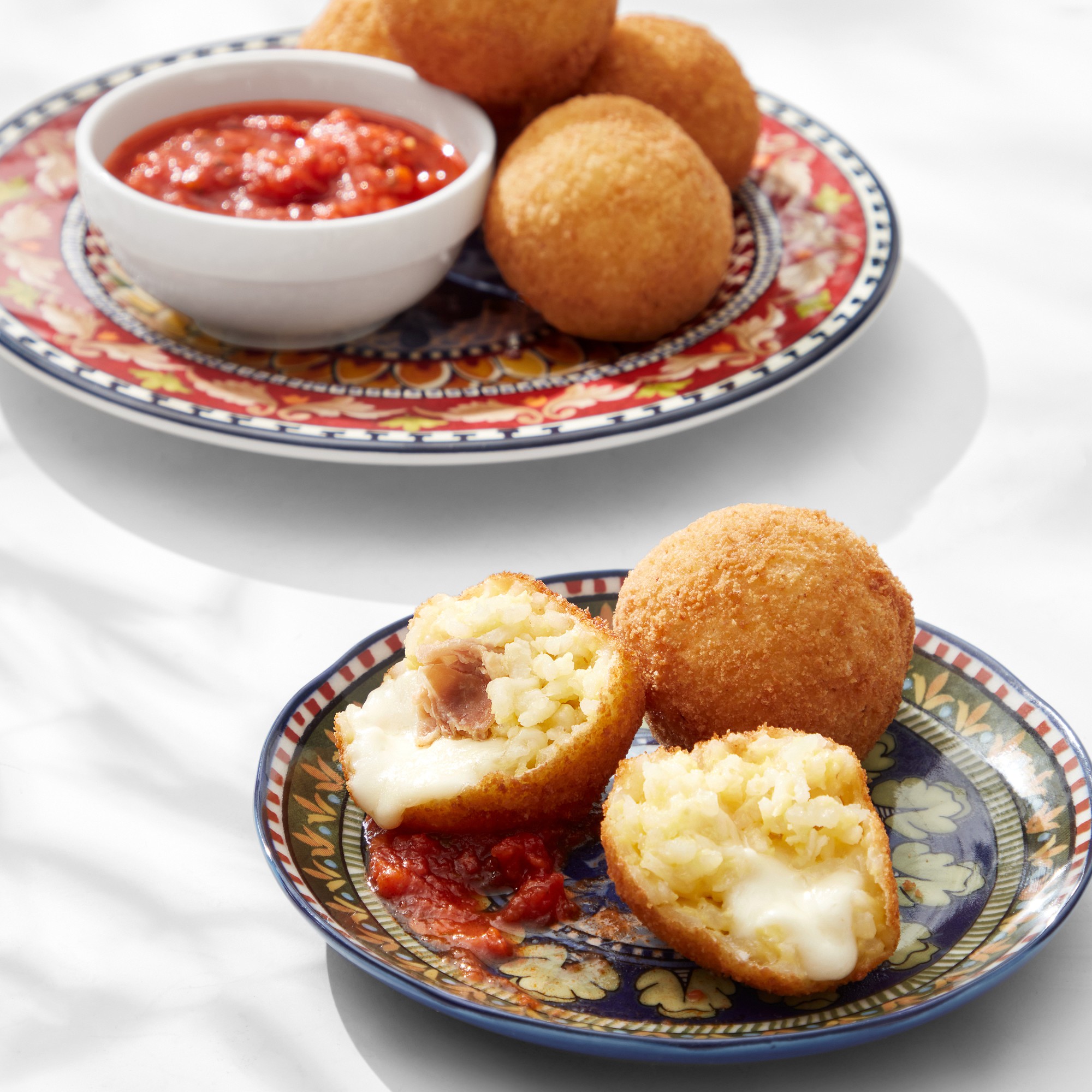 Sicily Ceramic Mixed Appetizer Plates, Set of 4, Blue & Green