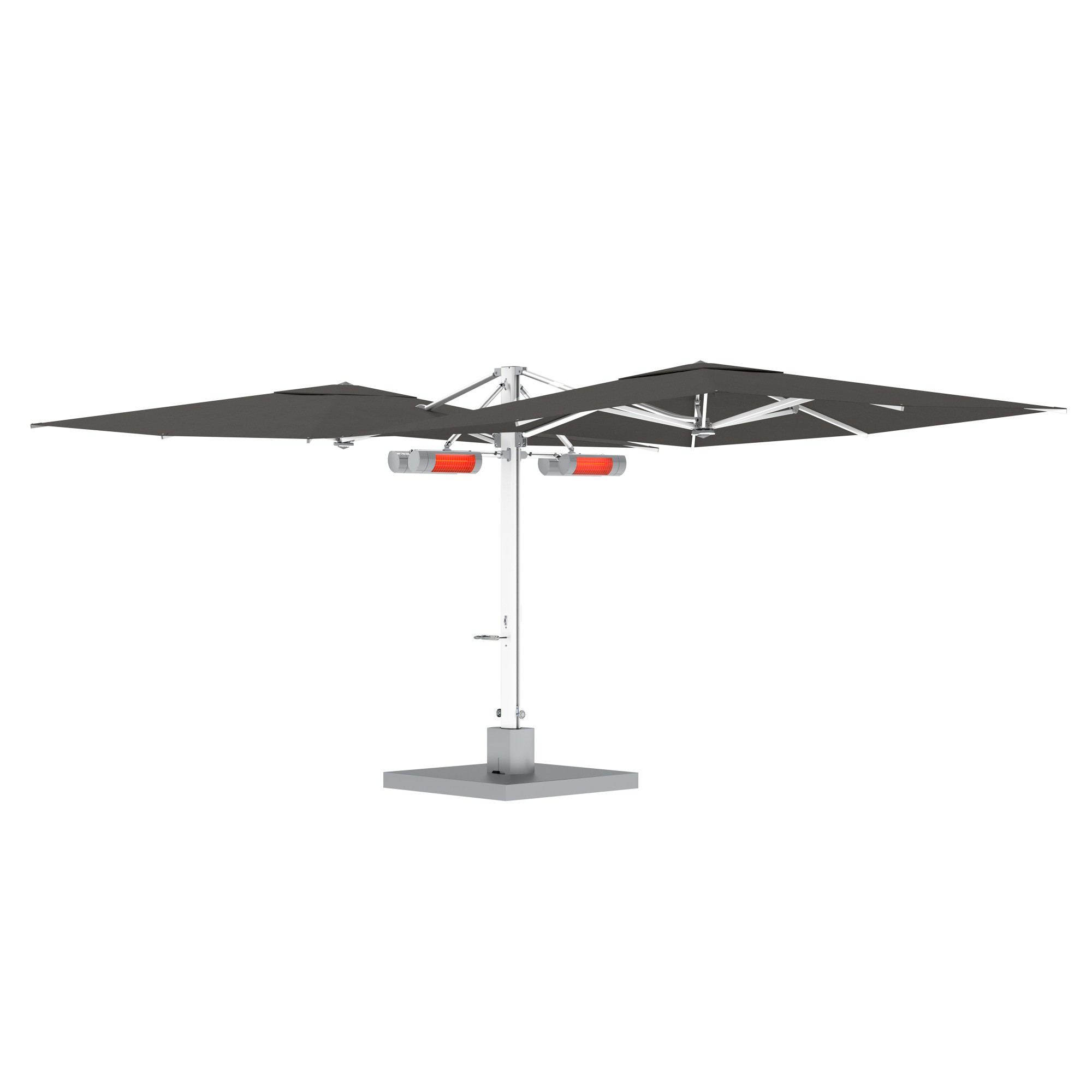10' Sqaure Performance Dual Cantilever Umbrella