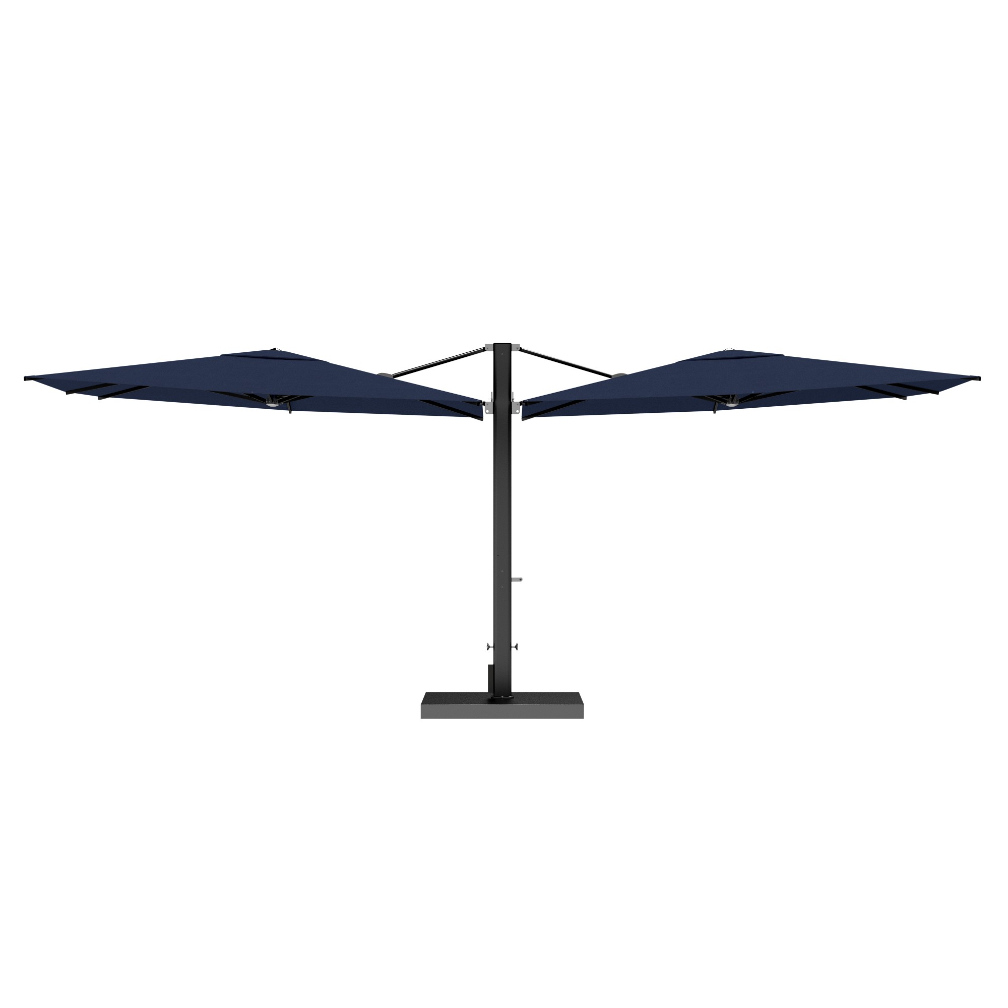 10' Sqaure Performance Dual Cantilever Umbrella