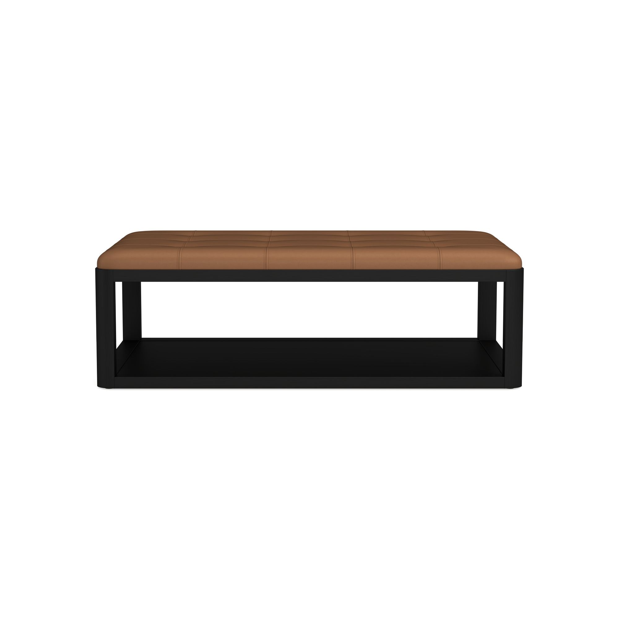 Porte Grid Tufted Rectangular Ottoman (48