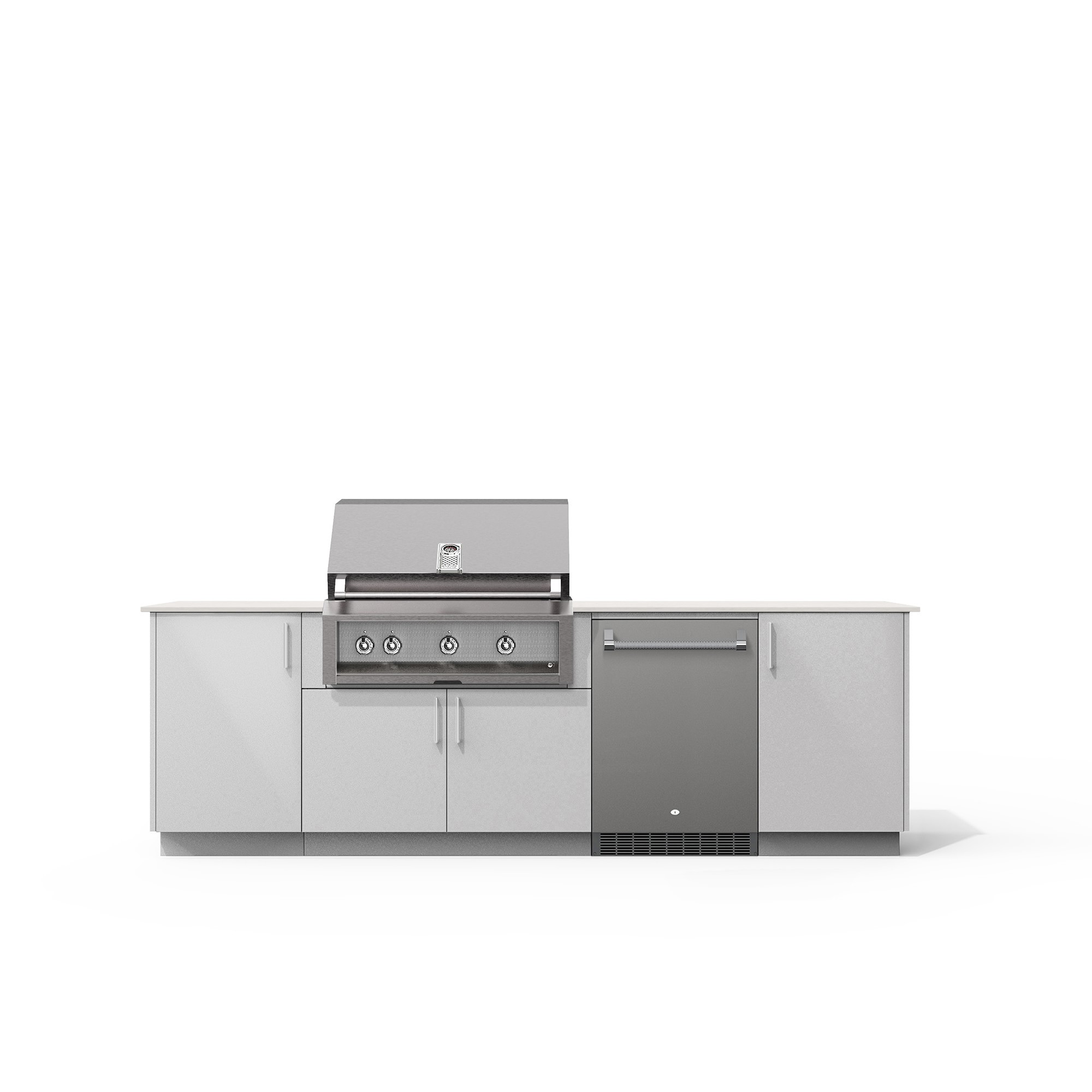 Urban Bonfire Outdoor Kitchen x Hestan 36” Grill and Fridge