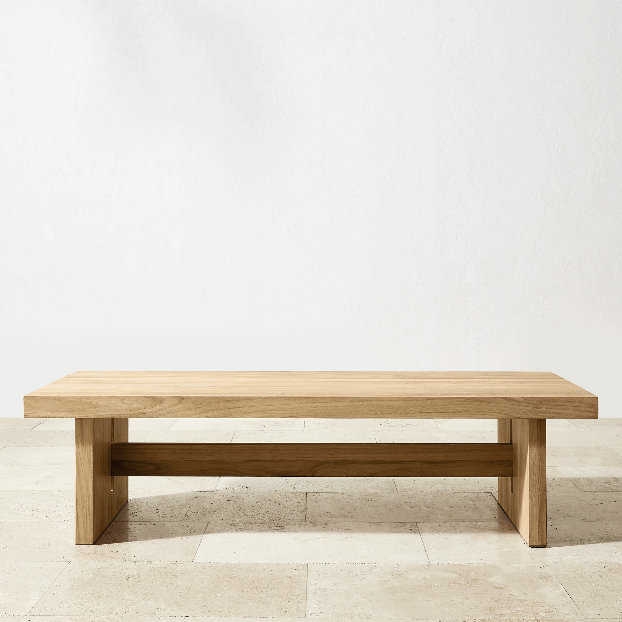 San Clemente Natural Teak Outdoor Rectangle Coffee Table (60