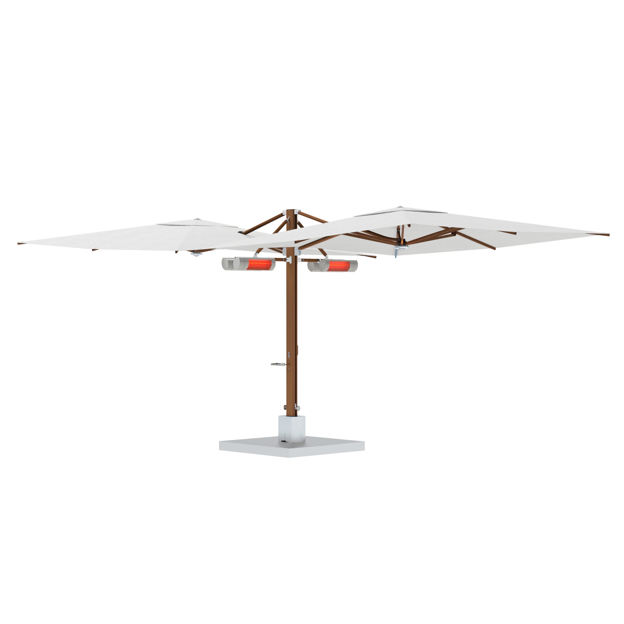 10' Sqaure Performance Dual Cantilever Umbrella