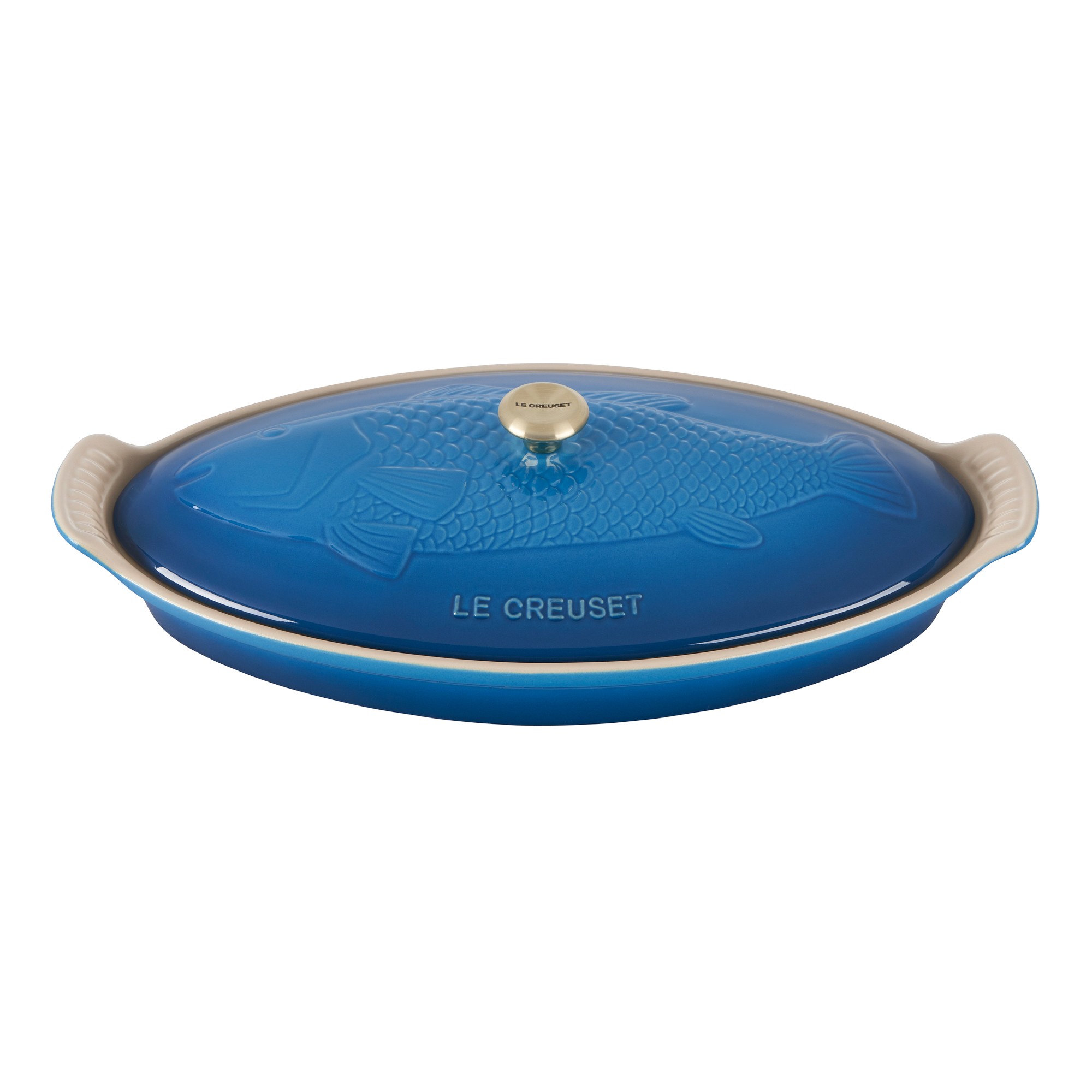 Le Creuset Stoneware Oval Fish Baker, 1 3/4 Qt.