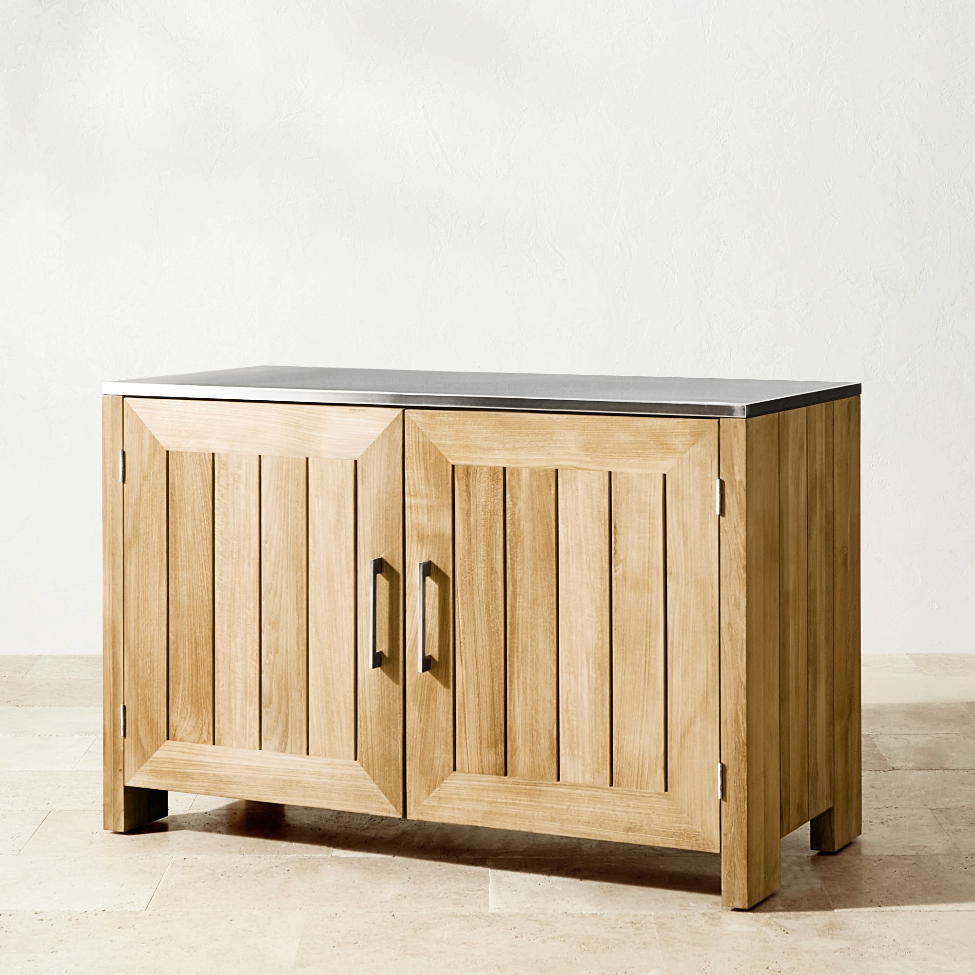 Larnaca Outdoor Teak 2-Door Cabinet (54.5