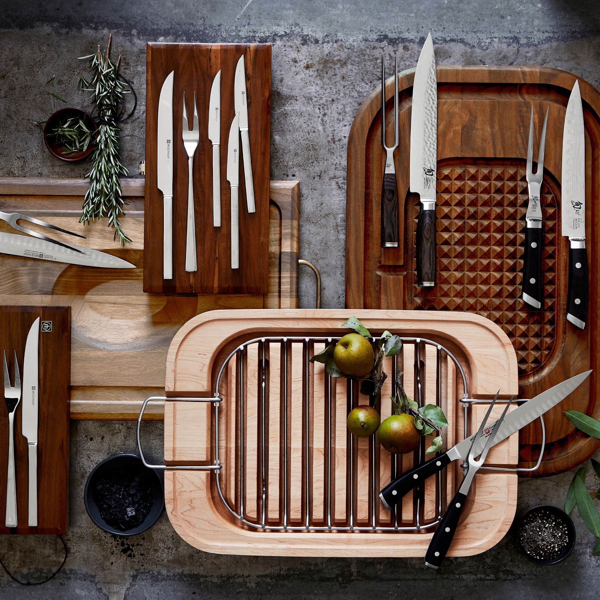 Shun Premier Carving Knife & Meat Fork Set