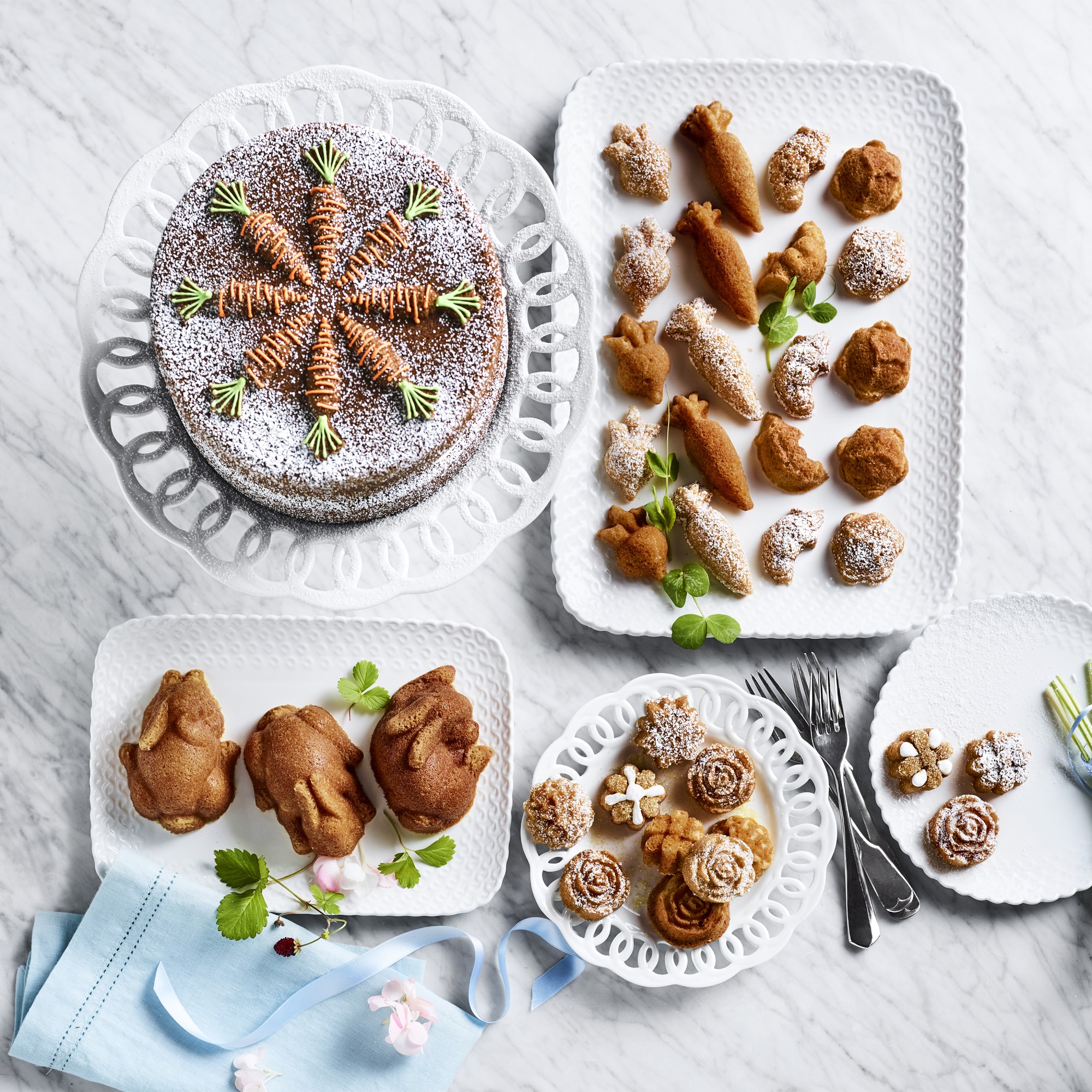 Nordic Ware Nonstick Cast Aluminum Mini Bunny Cakelet Pan